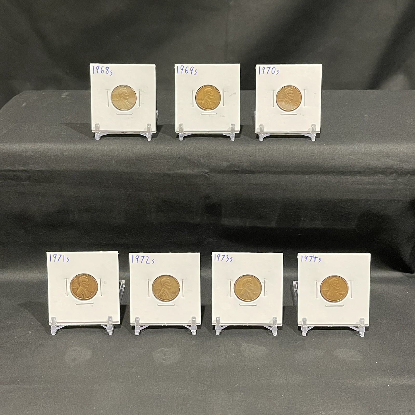 1968s-1974s Lincoln Cent S Mint Complete San Francisco Set (CIRCULATED) #3