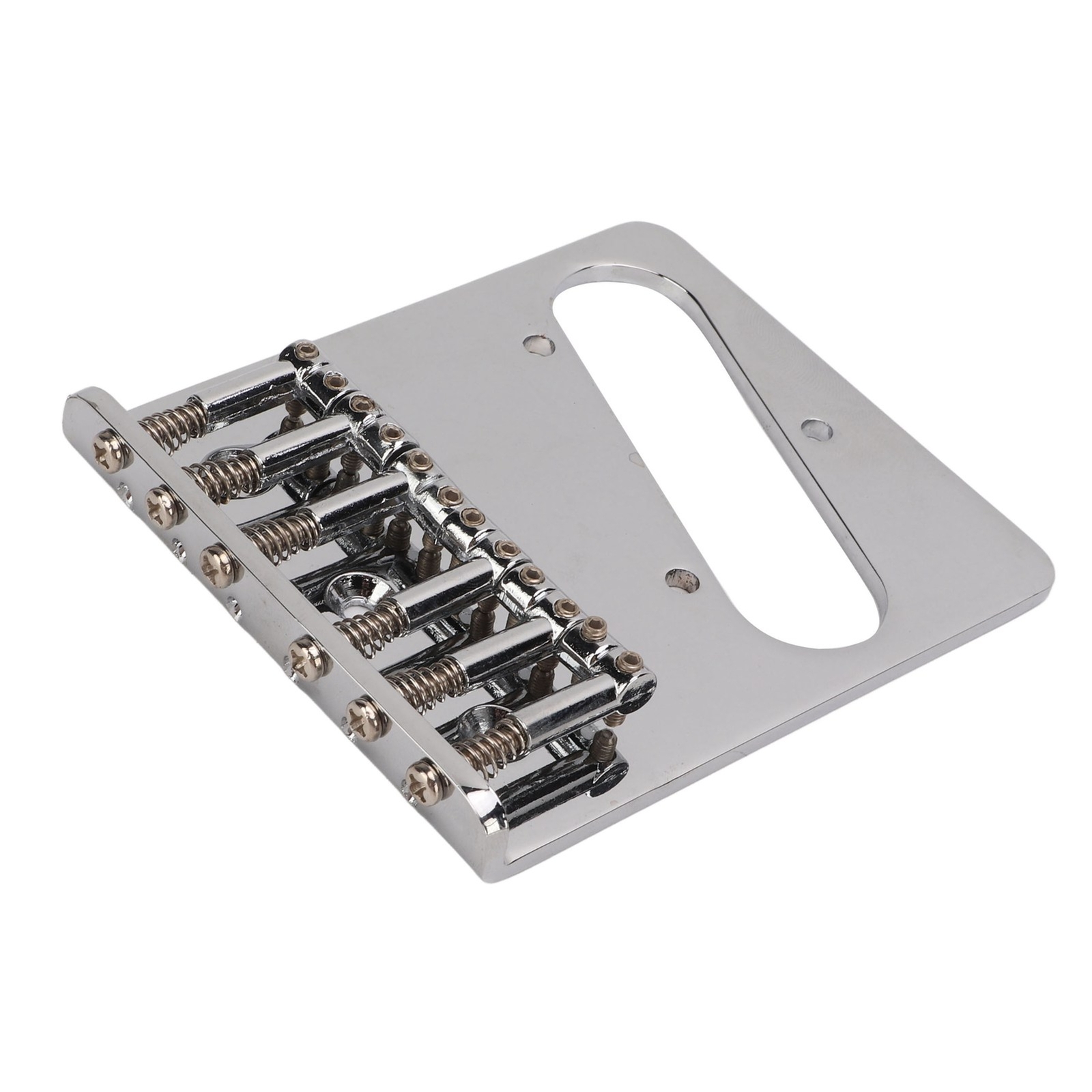 L Shape Guitar Bridge Replacement 6 Saddle Fixing String Pull Plate For TL E CHU