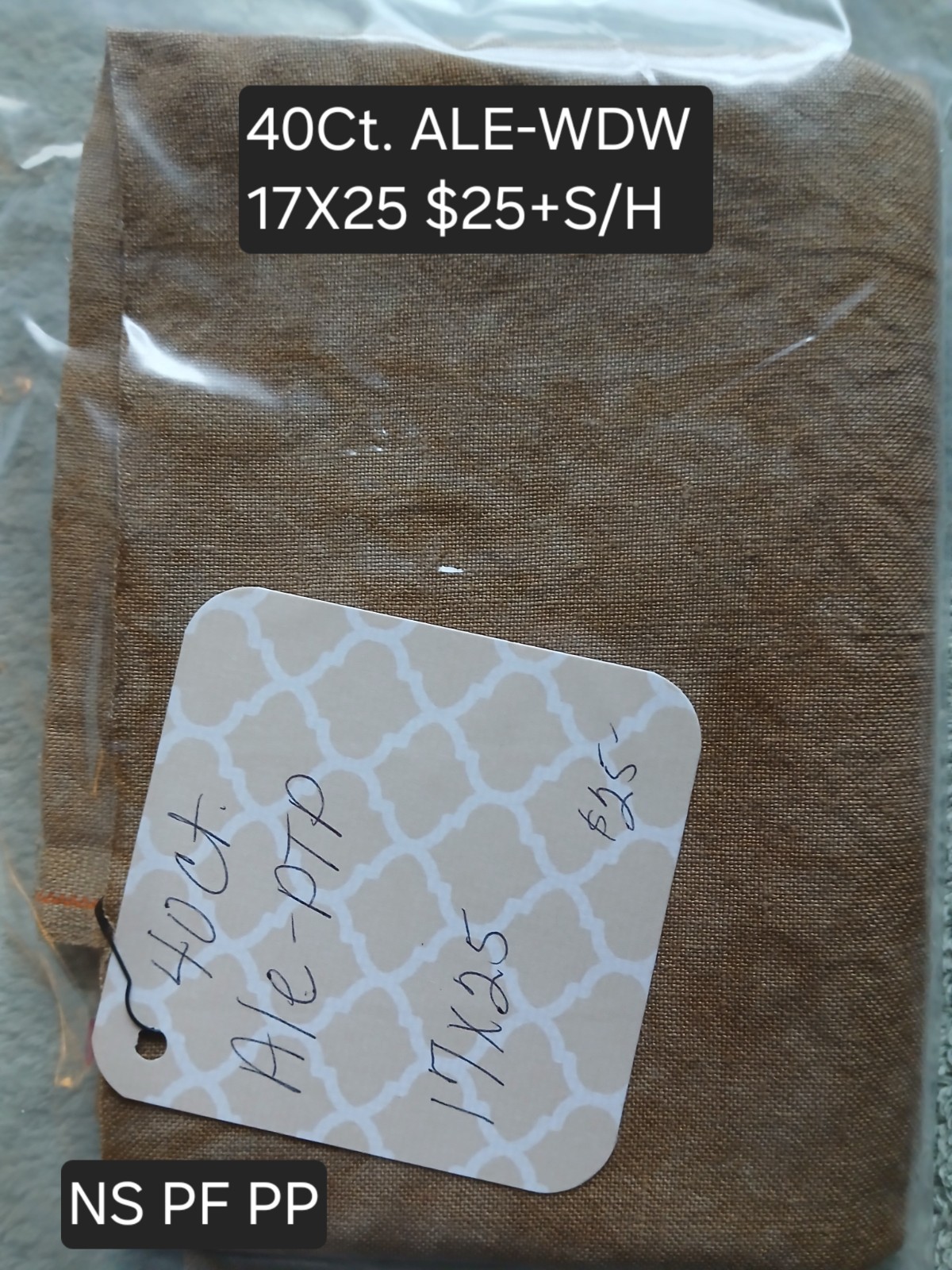 40 Count Ale Linen- Weeks Dye Works 17x25"