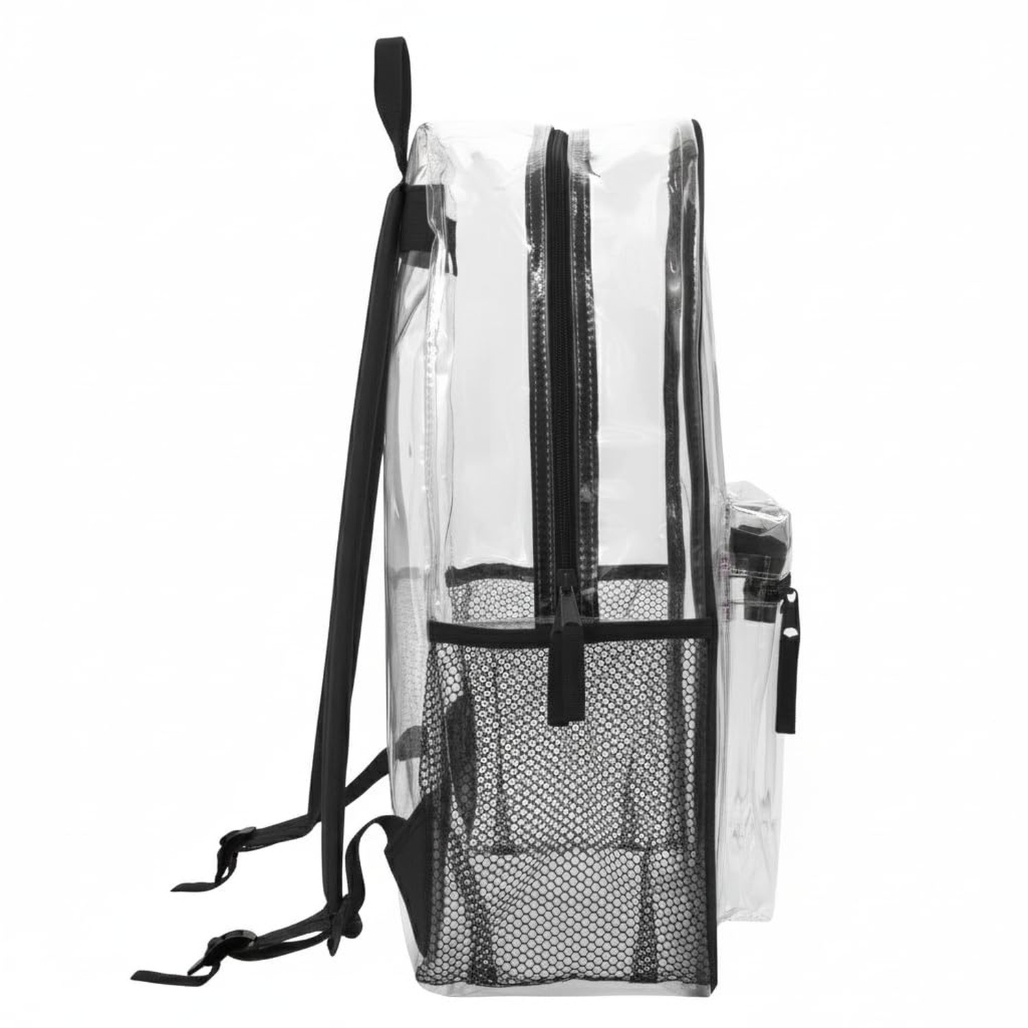 Trail maker Clear Backpack Heavy Duty with Padded Straps, Side Pockets for Ki...