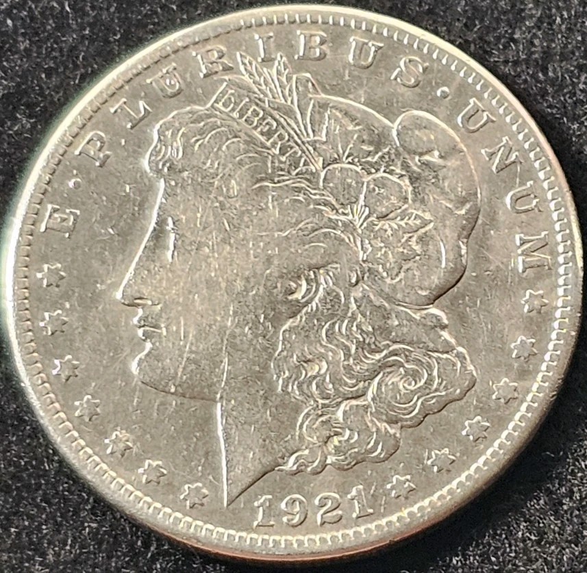 1921 S Morgan Silver Dollar VF condition (#53)