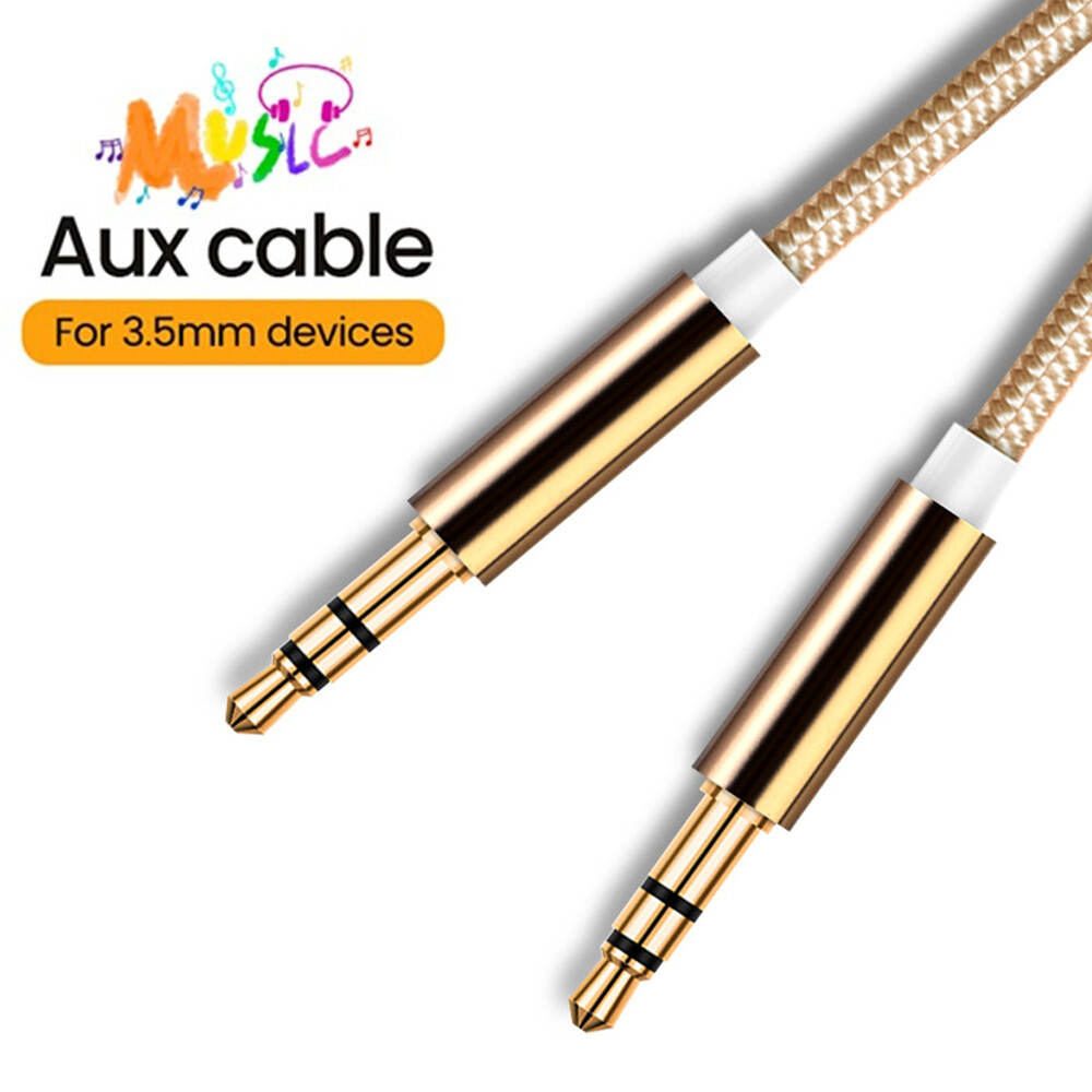 3.5mm Male to Male Stereo Audio AUX Cable Auxiliary Cord for PC iPod CAR iPhone