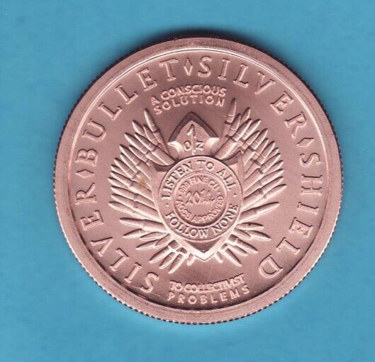 2013 2014 SBSS Silver Bullet Silver Shield 1 oz Copper Round Coin "RARE" ERROR