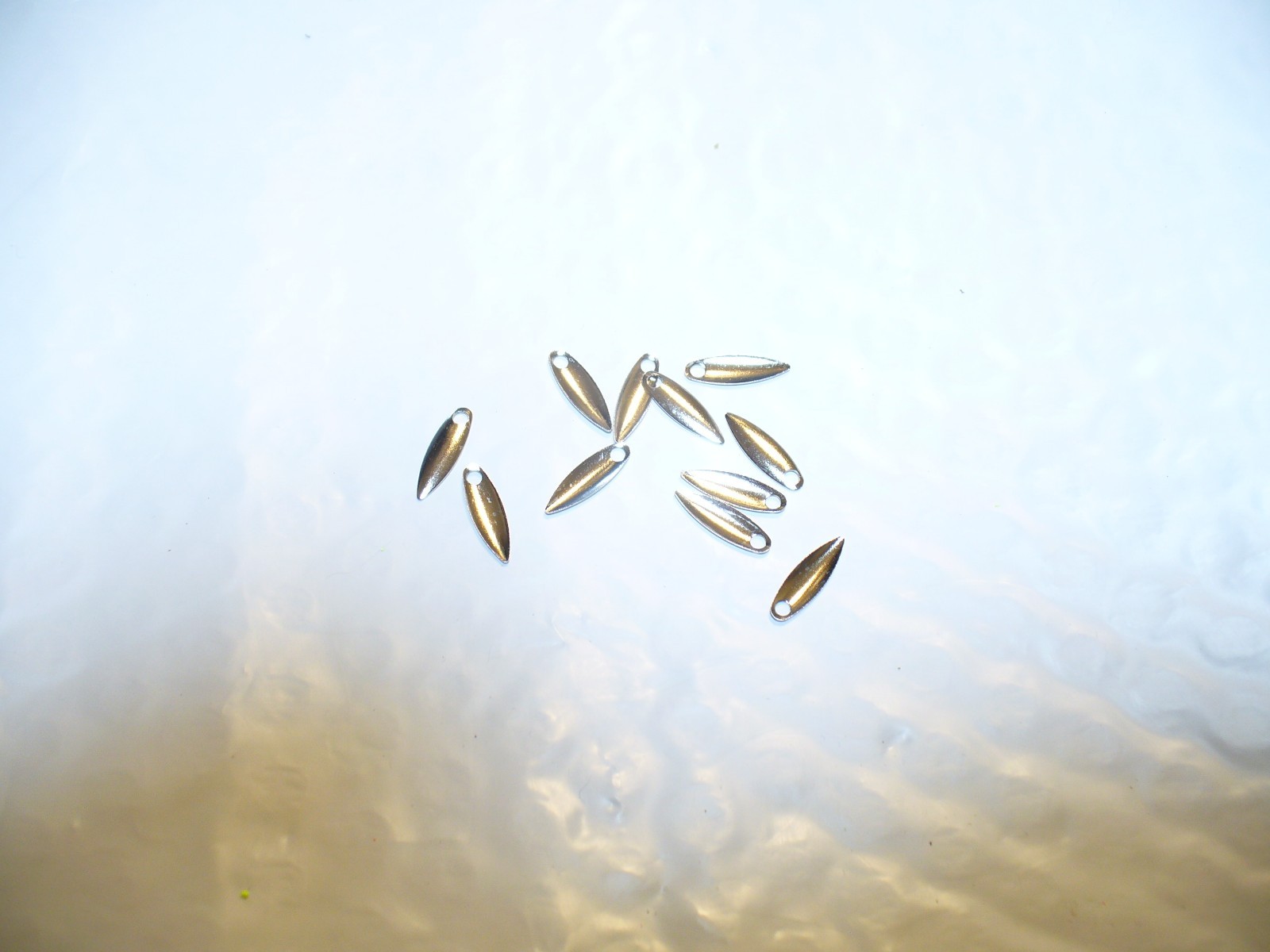 SMALL Willow Leaf Spinner Blades  SIZE  # 00  200 SILVER COLOR