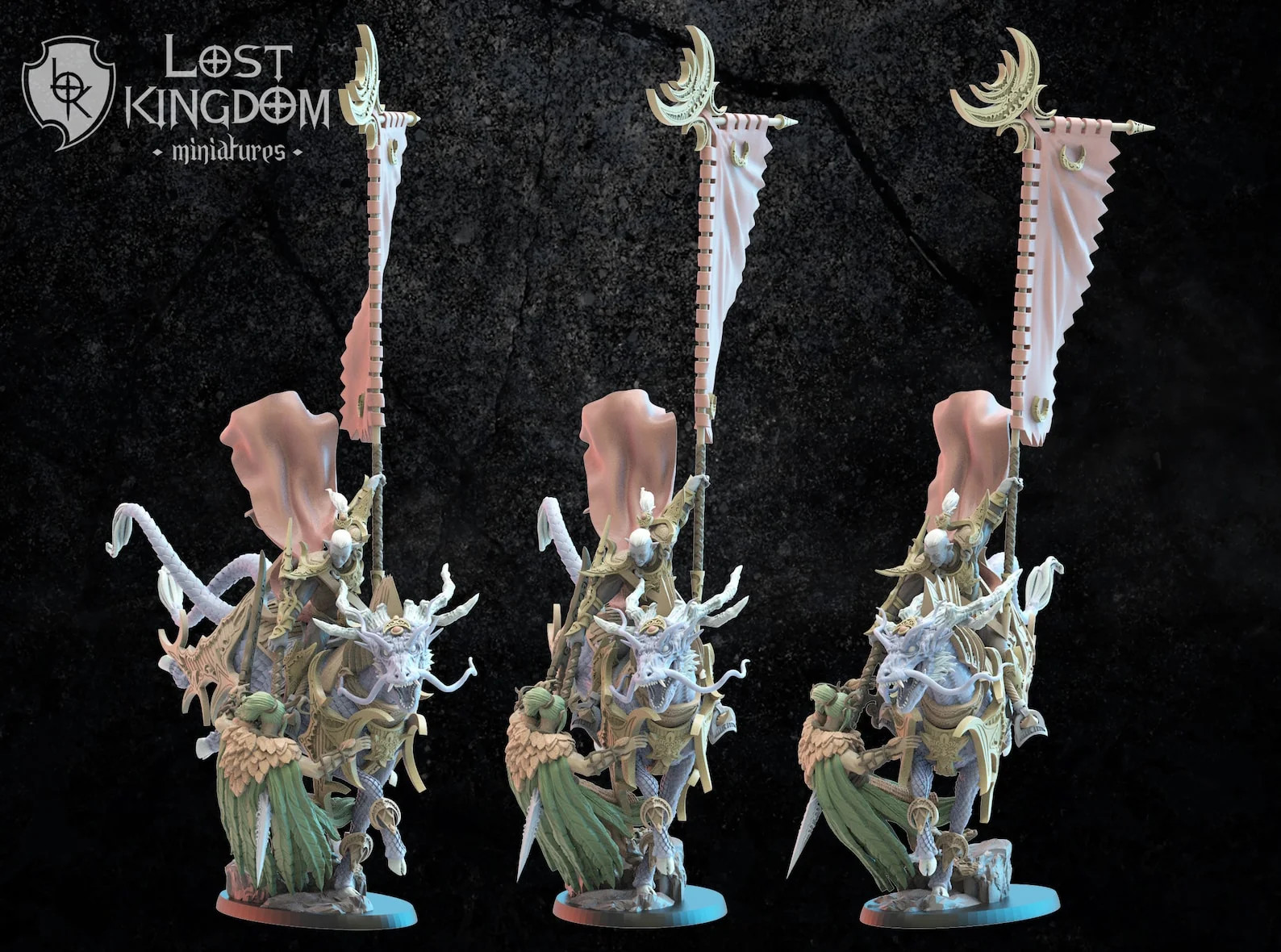 Shdo Knight Battle Standard - Resin Tabletop Miniature