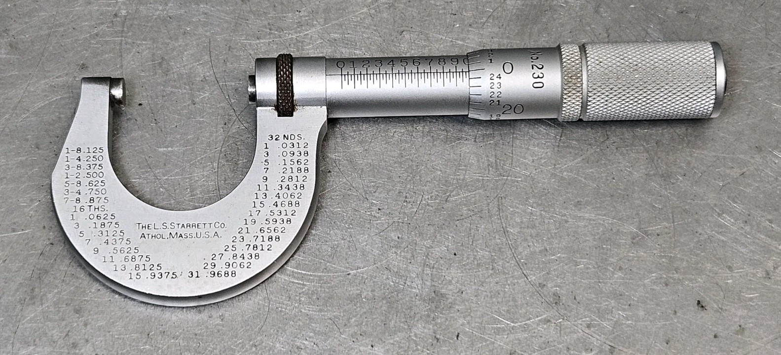 Starrett No. 657AA magnetic base + 1" dial indicator - micrometer - caliper