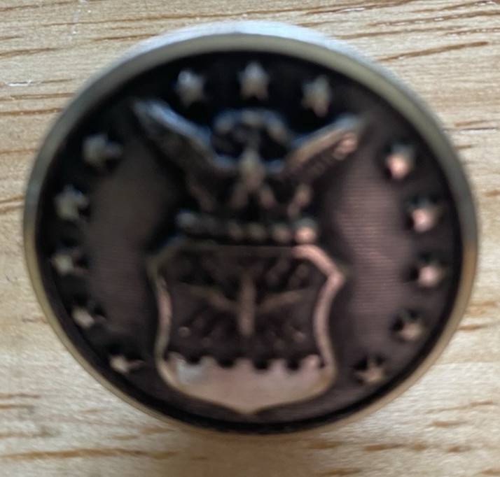 6 Air Force Waterburybuttons 1 inch in diameter