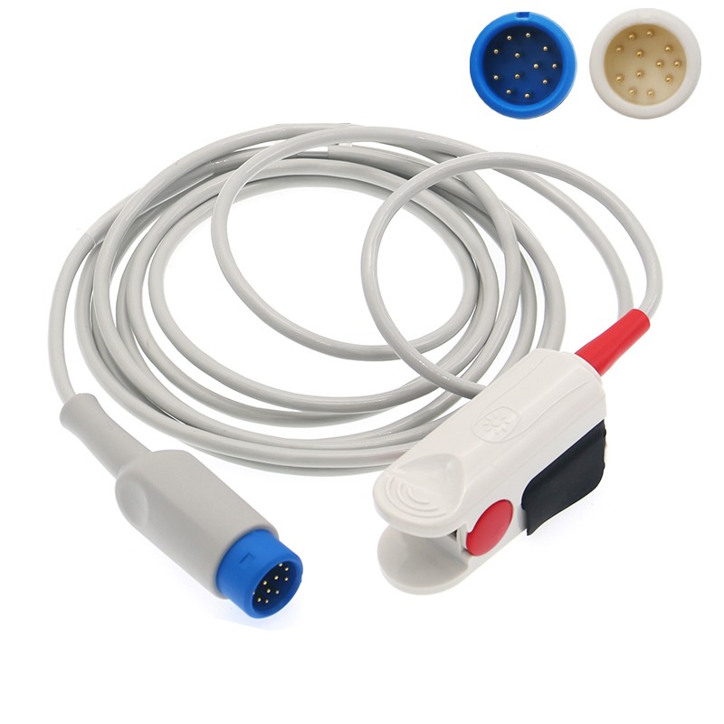 12Pin SpO2 Sensor Probe Cable For Promise PRO-M7 Patient Monitor Pulse Oximeter