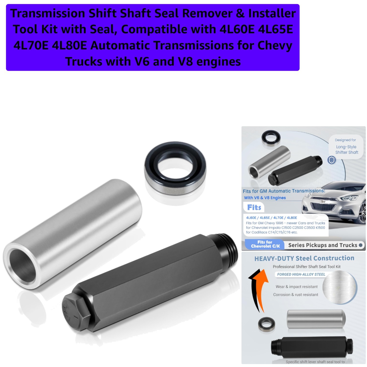 Transmission Shift Shaft Seal Remover & Installer Tool Kit with Seal, Compati...