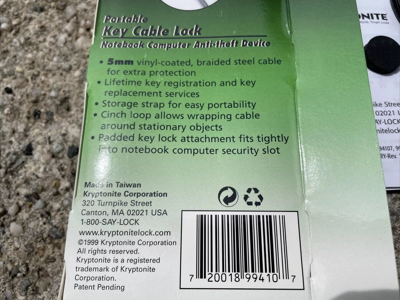 Kryptonite 5mm Key Cable Lock Notebook Computer Anti Theft