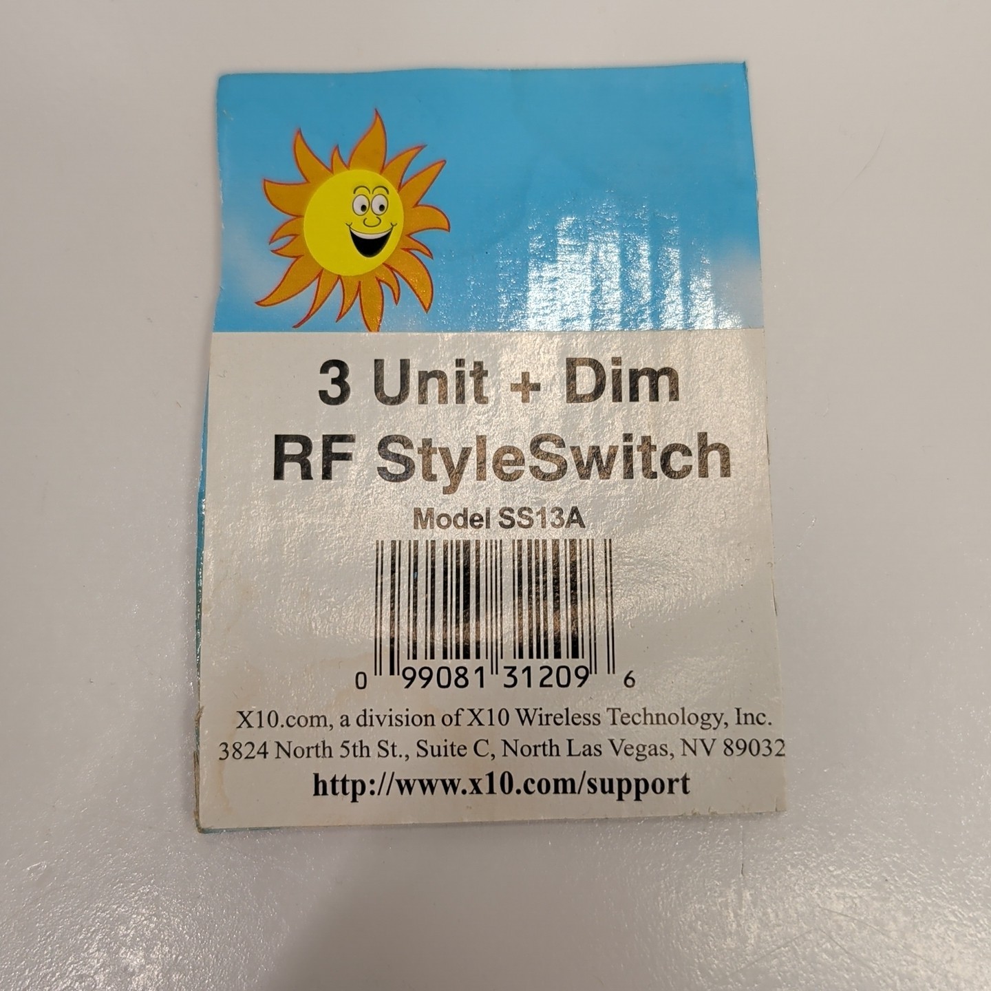 X-10 SS13A Wireless 3 Unit + Dim RF Stick-A-Switch New Without Box