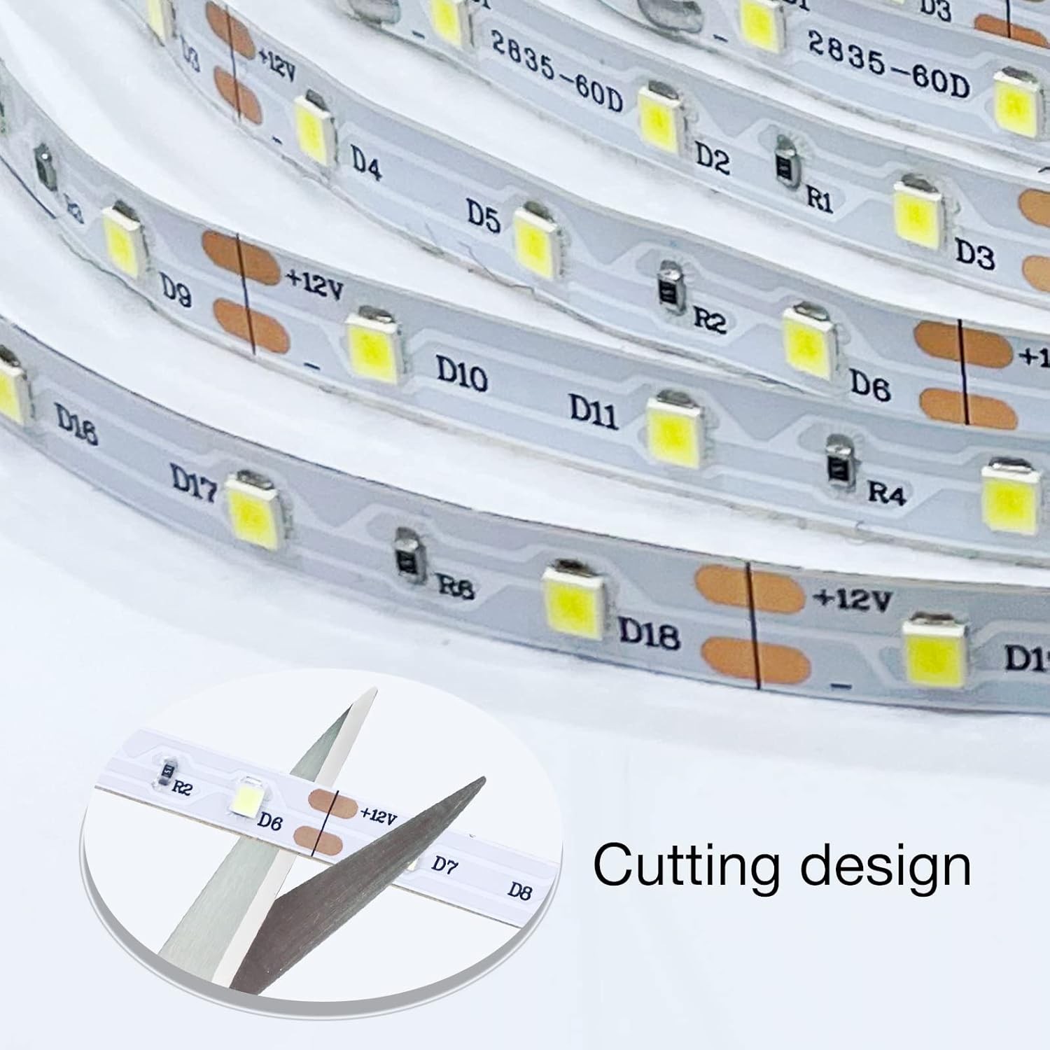 DAYBETTER White LED Strip Light, 20 ft Dimmable Bright 20FT, Daylight