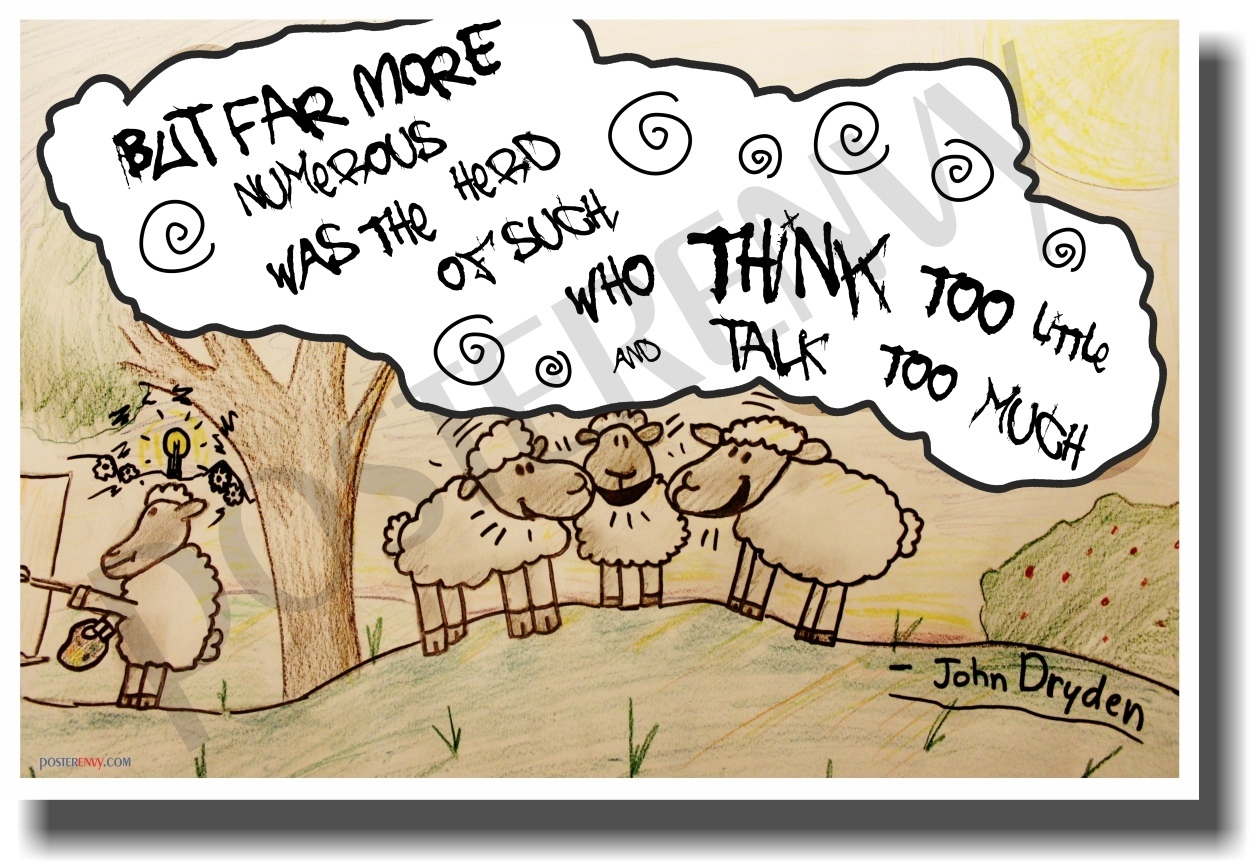 But Far More Numerous - NEW John Dryden Motivational Quote Poster