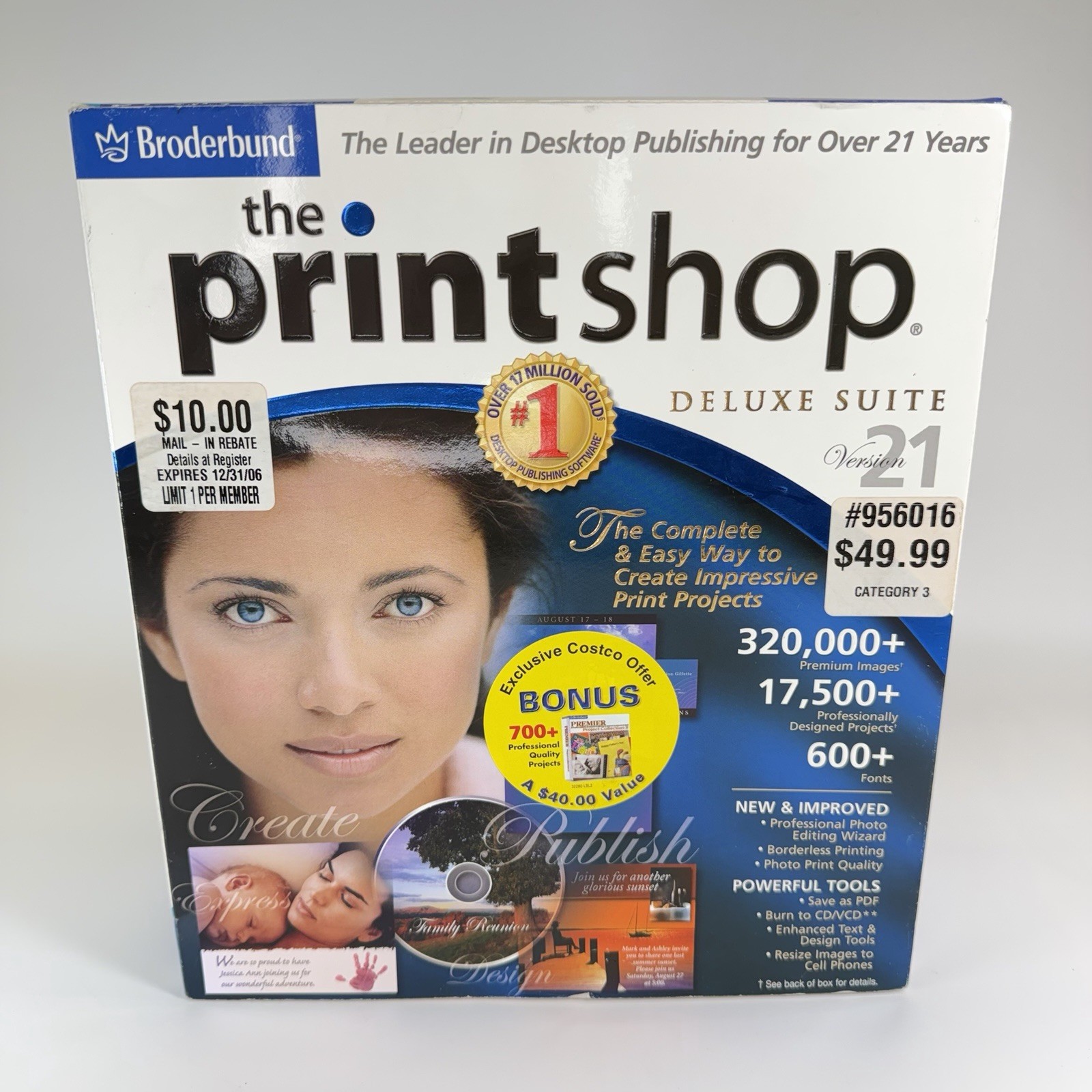 Broderbund The Print Shop 4 CD Set Deluxe Version 21 PC 2005 Big Box New Sealed