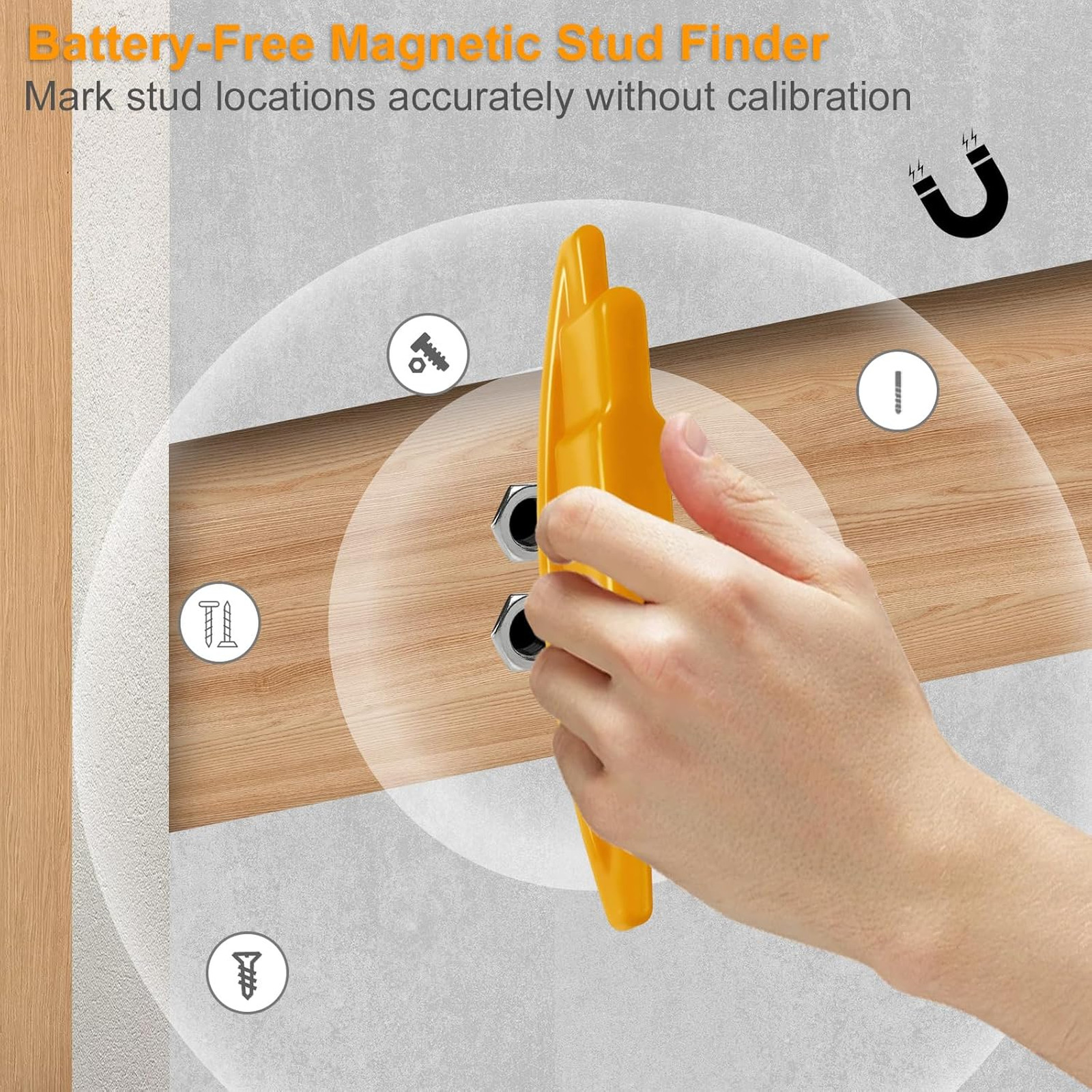 Magnetic Stud Finder 2 Pack No Batteries Required Wall Detector Scanner for