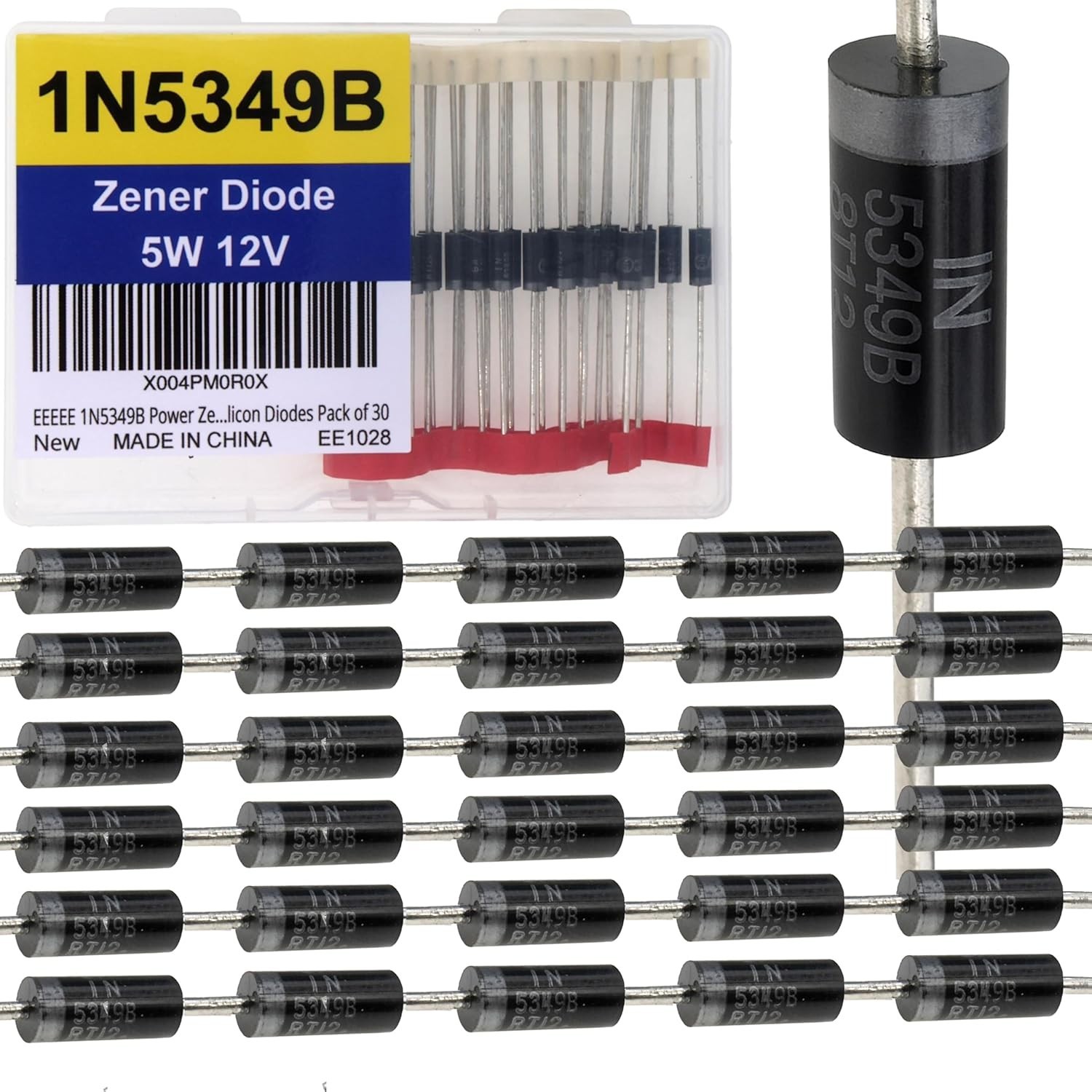 Efficient 1N5349B 12V Zener Diode 30pcs Kit - Optimal for Electronic Projects