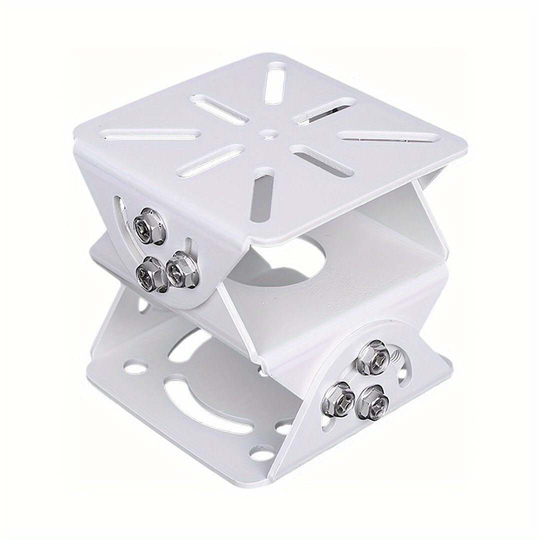 CCTV Security Camera 3-Axis Joint Mount, Metal Universal Joint Brack (White)