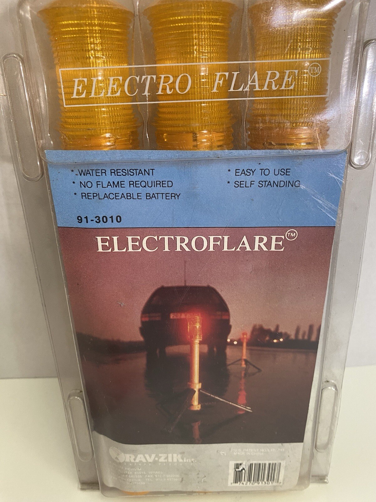 Electro Flare Roadside Electric Flares Set Of 3 91-3010 RAV-ZIK inc