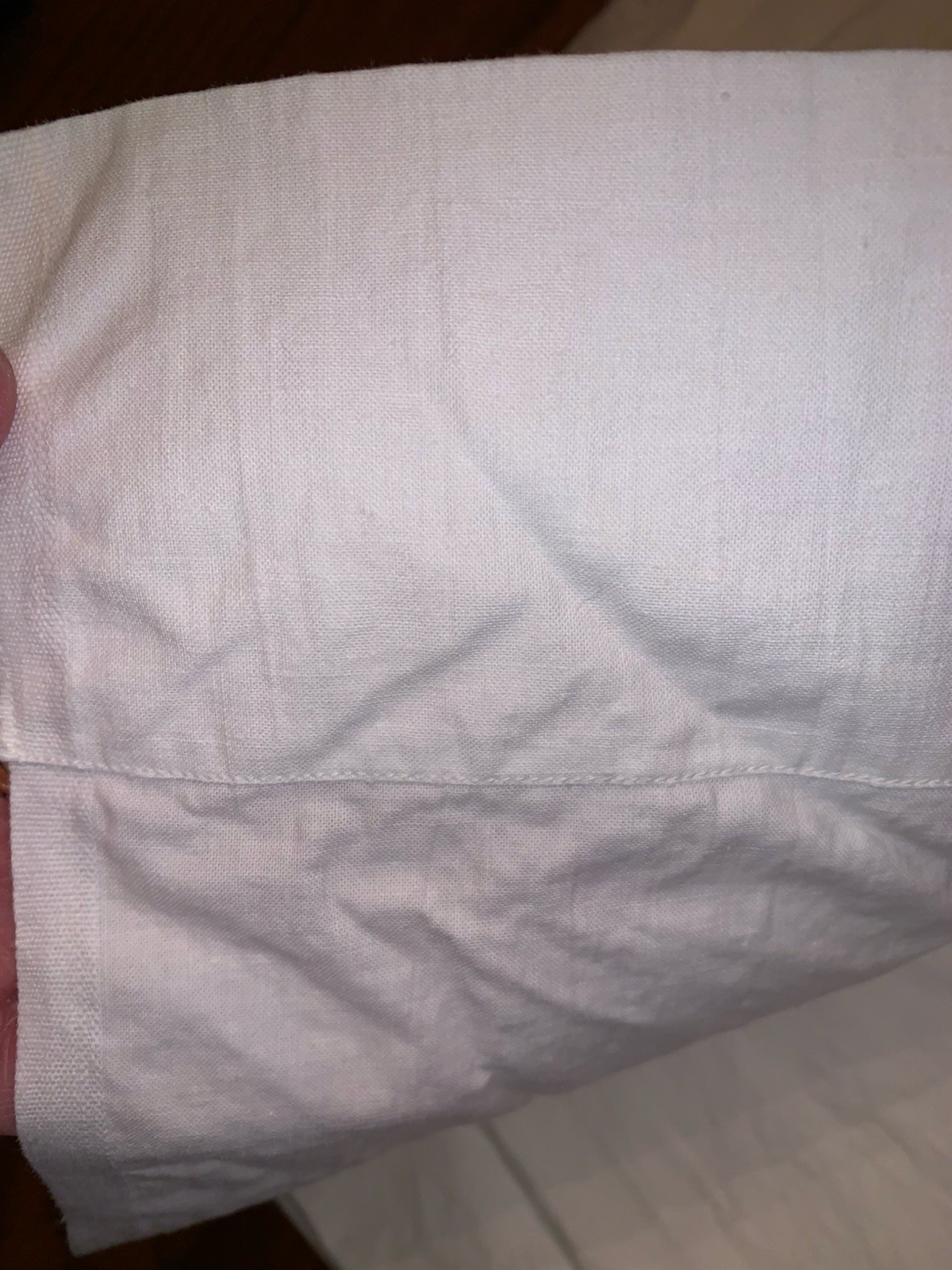 Vtg Lady Pepperell flat sheet double solid white 100% Heavy Cotton MCM 79 X 95