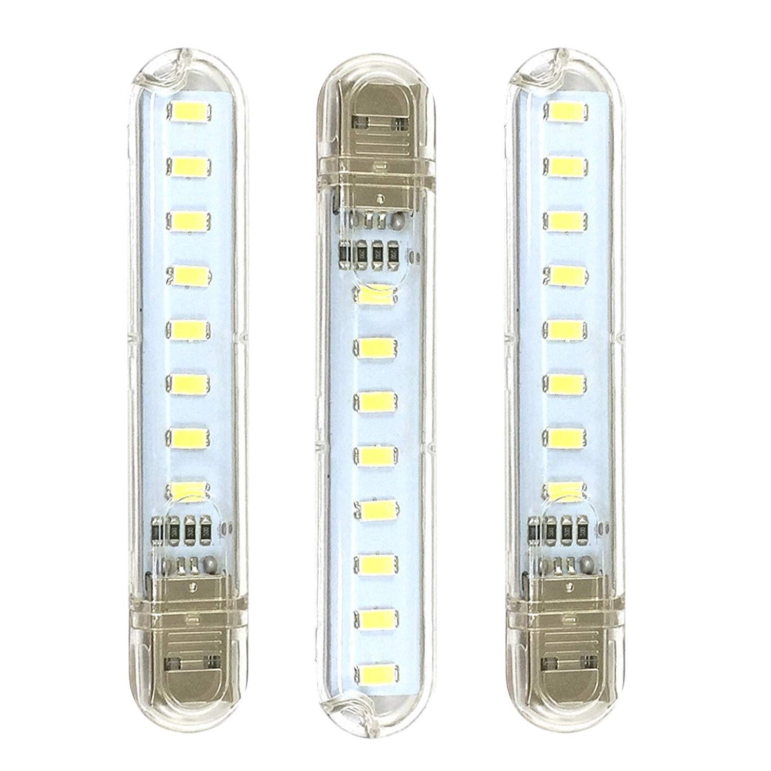 AYECEHI OUOU Mini Portable LED Night Light USB Keychain Lights for 3 Pack