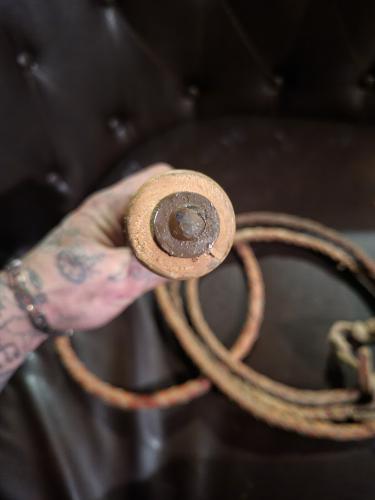 Swivel Handle Bull Whip 10 Ft