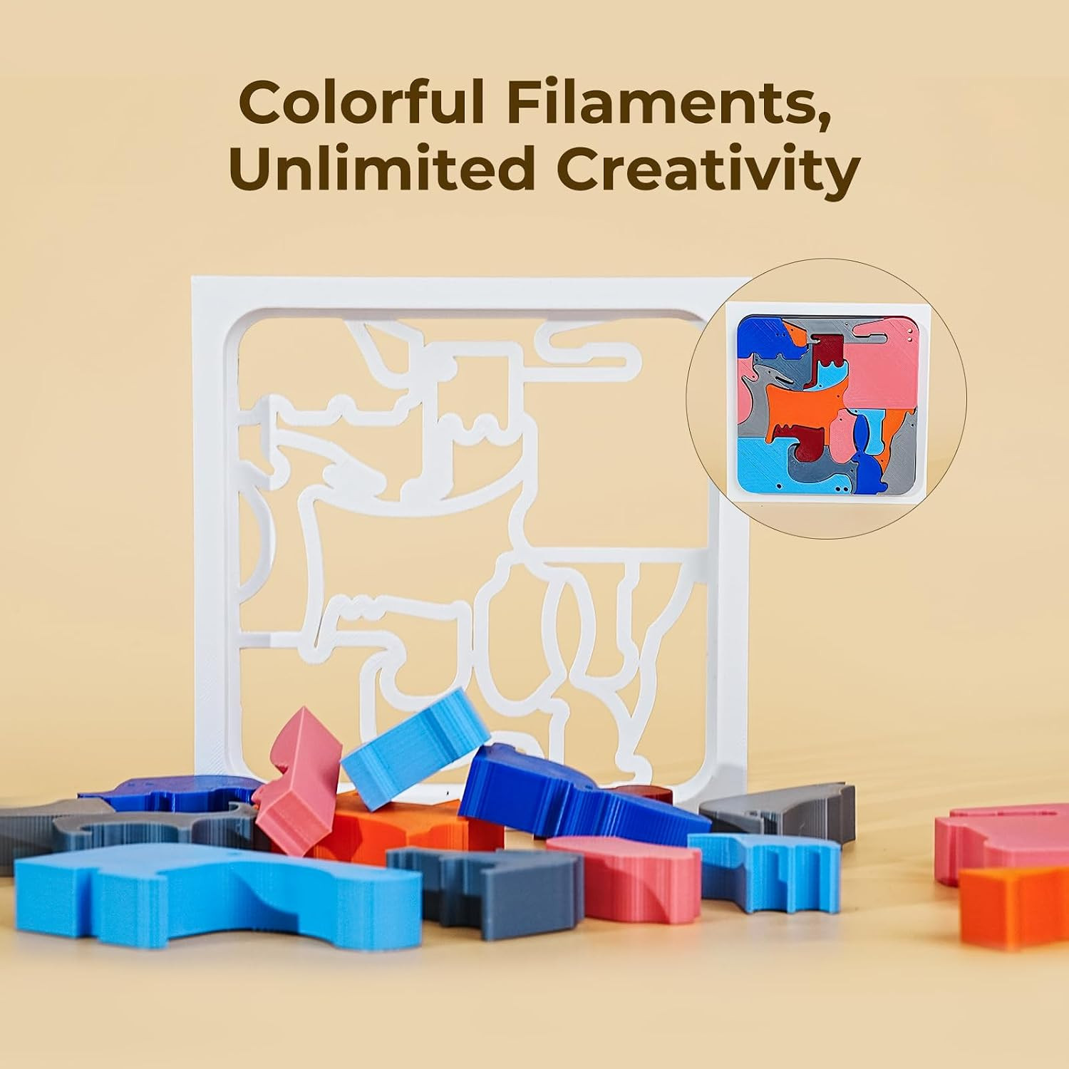 High-Speed 1.75mm Green PLA Filament for 3D Printers - No-Tangle, Precise Accura