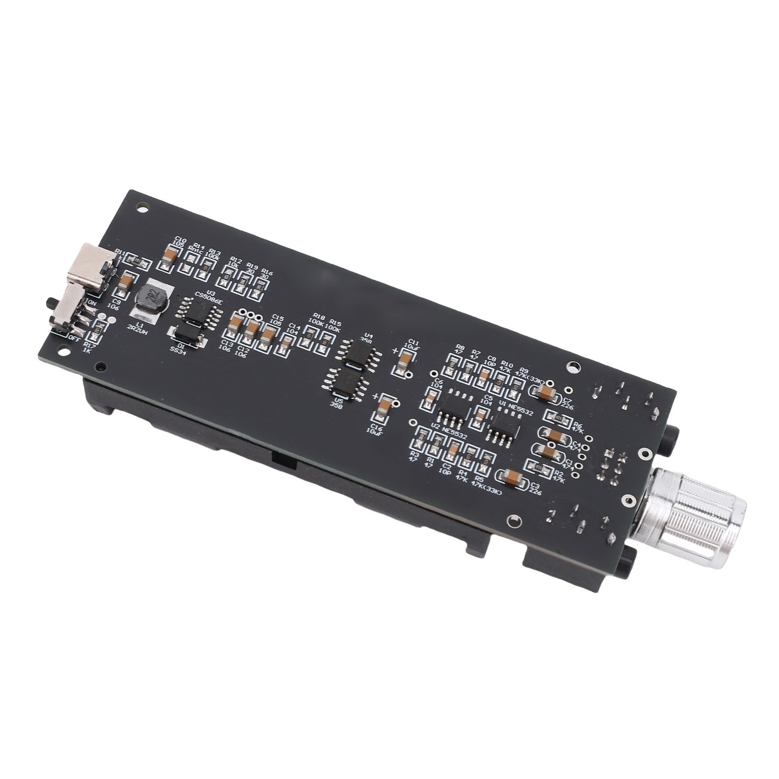 47HiFi NE5532 Headphone Amplifier Board PCB Rechargeable Earphone Amp Module 2A