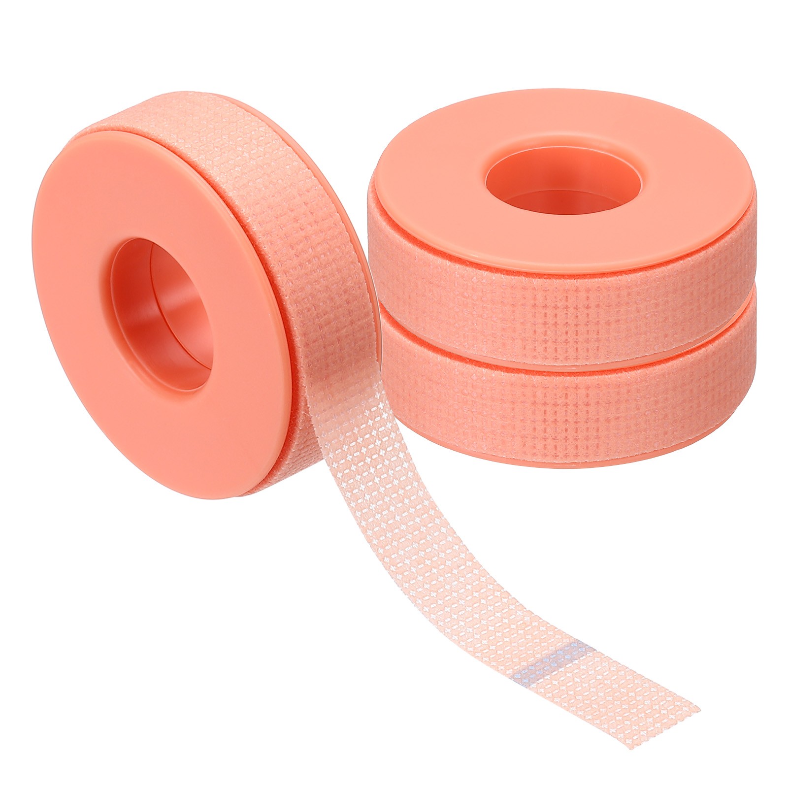 0.5in x 9.84yd Eyelash Tape, 3 Rolls Eye Lash Tape Silicone Breathable, Orange