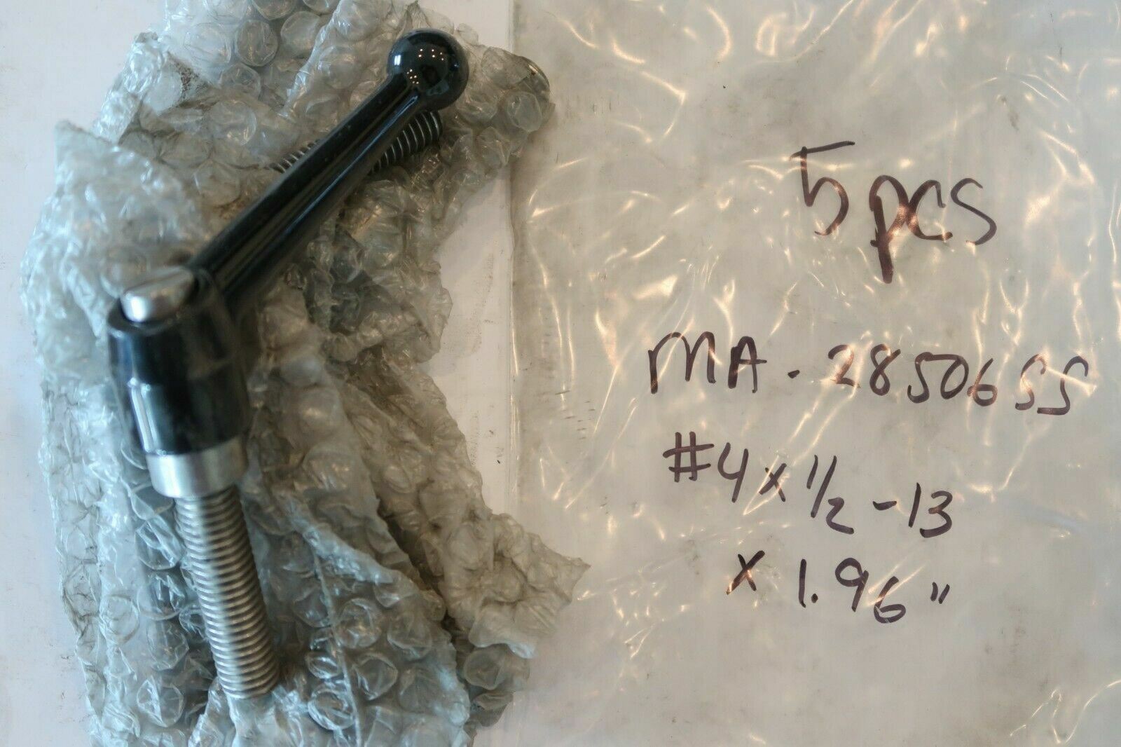 MONROE ENGINEERING MA-28506SS #4, 1/2-13 Stud SS Insert Adjustable Handle