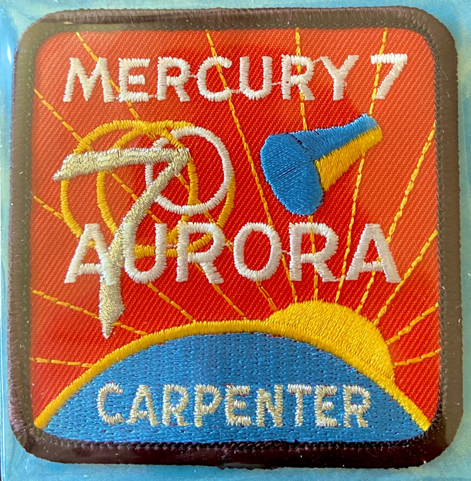 MERCURY 7 Willabee Ward NASA SPACE MISSION CREW PATCH EMBLEM Carpenter AURORA 7