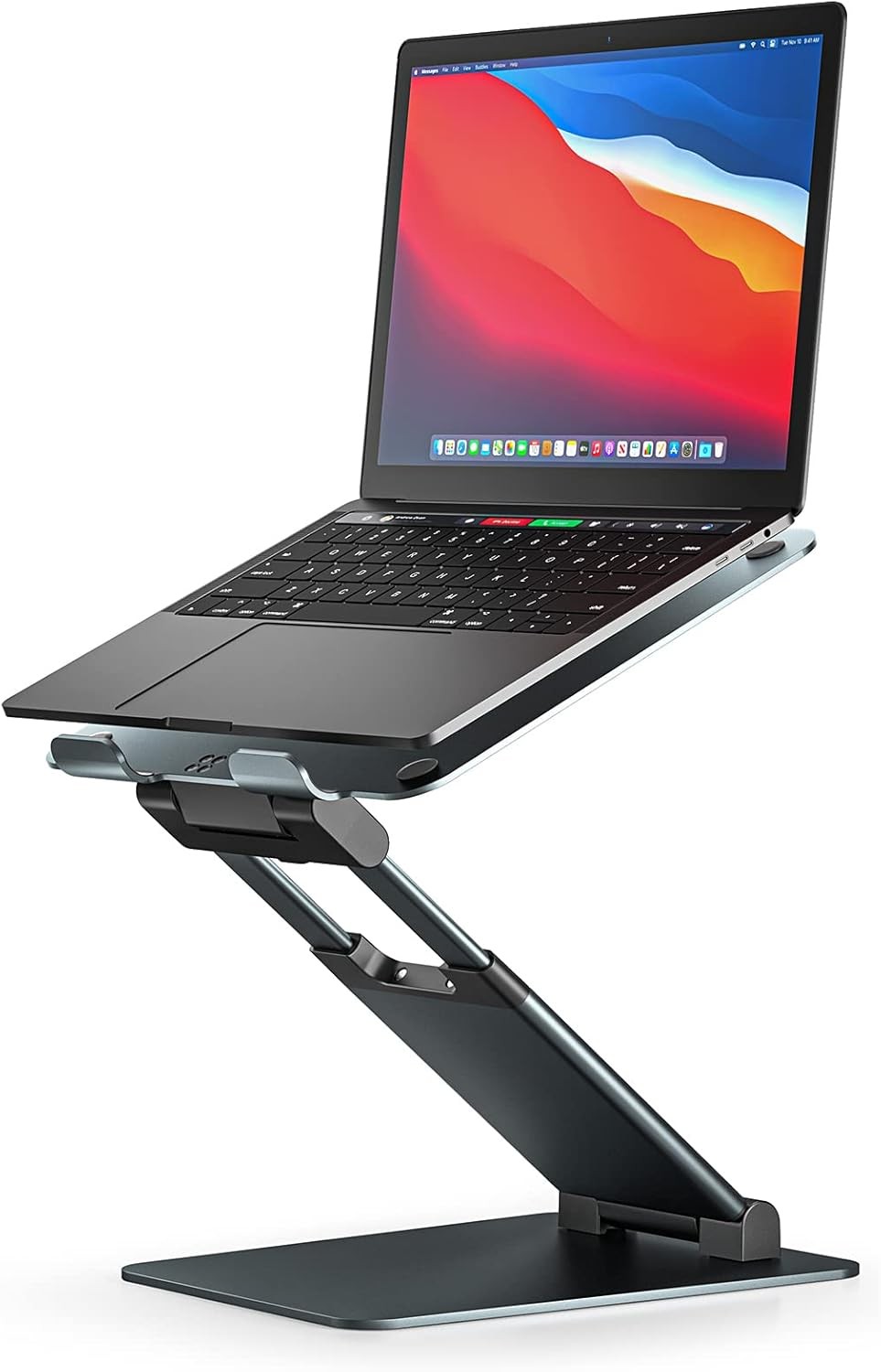 Height Adjustable Laptop Stand for Desk, Dual Foldable Aluminum Computer Riser