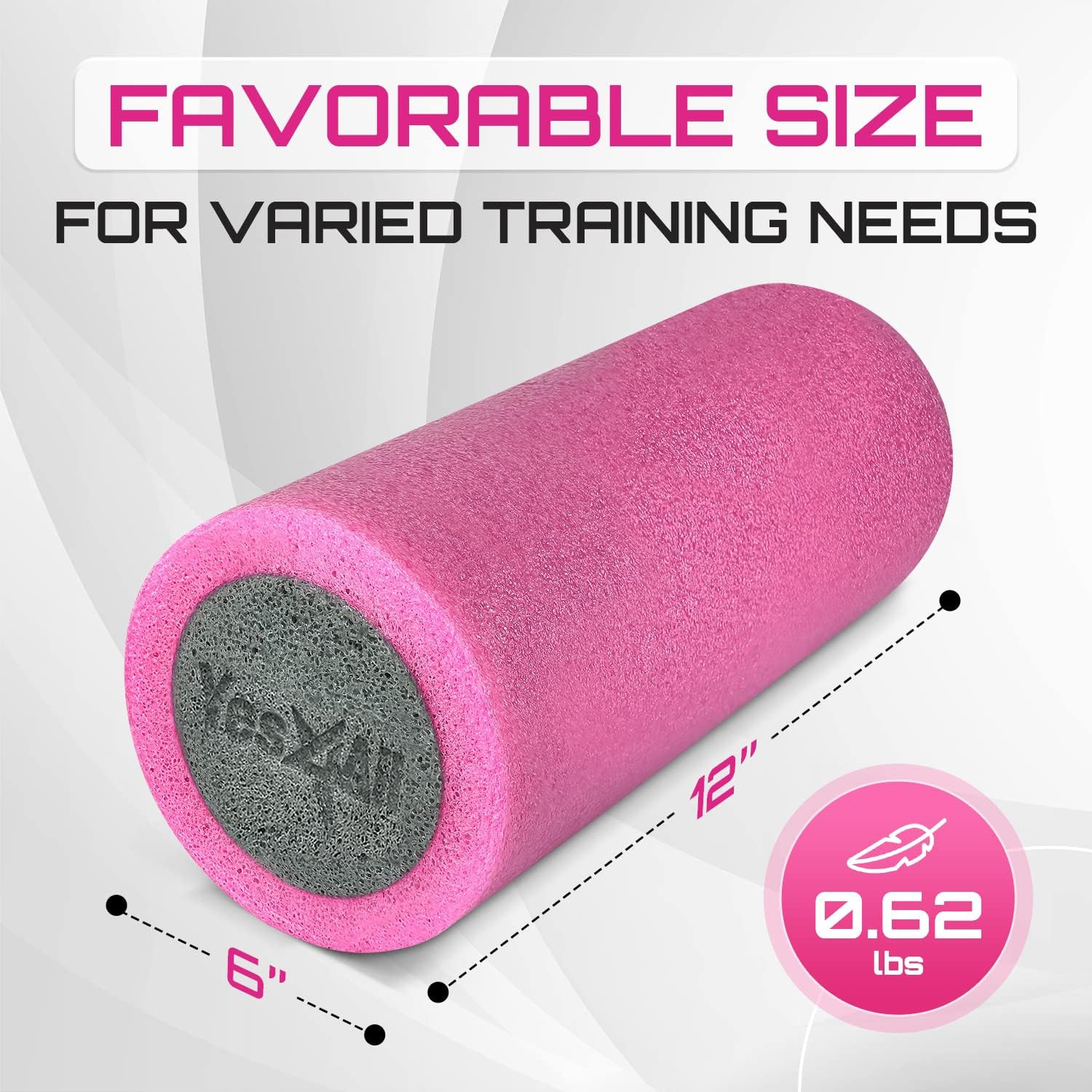 High-Density EPP round Back Roller Foam, Exercise Foam Roller for Yoga, Pilates