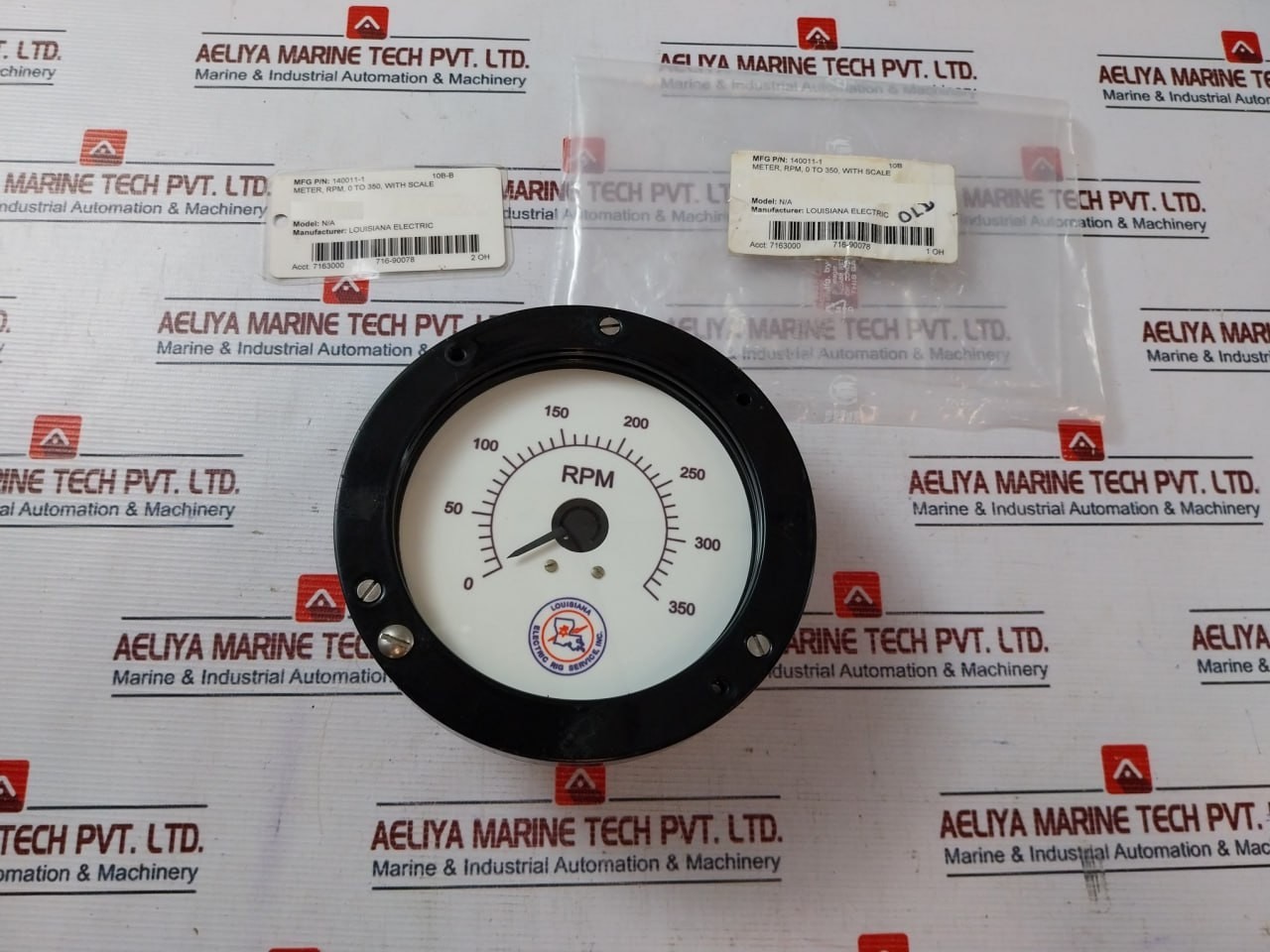 LOUISIANA ELECTRIC Meter 14011-1 0-350 RPM 10B-B