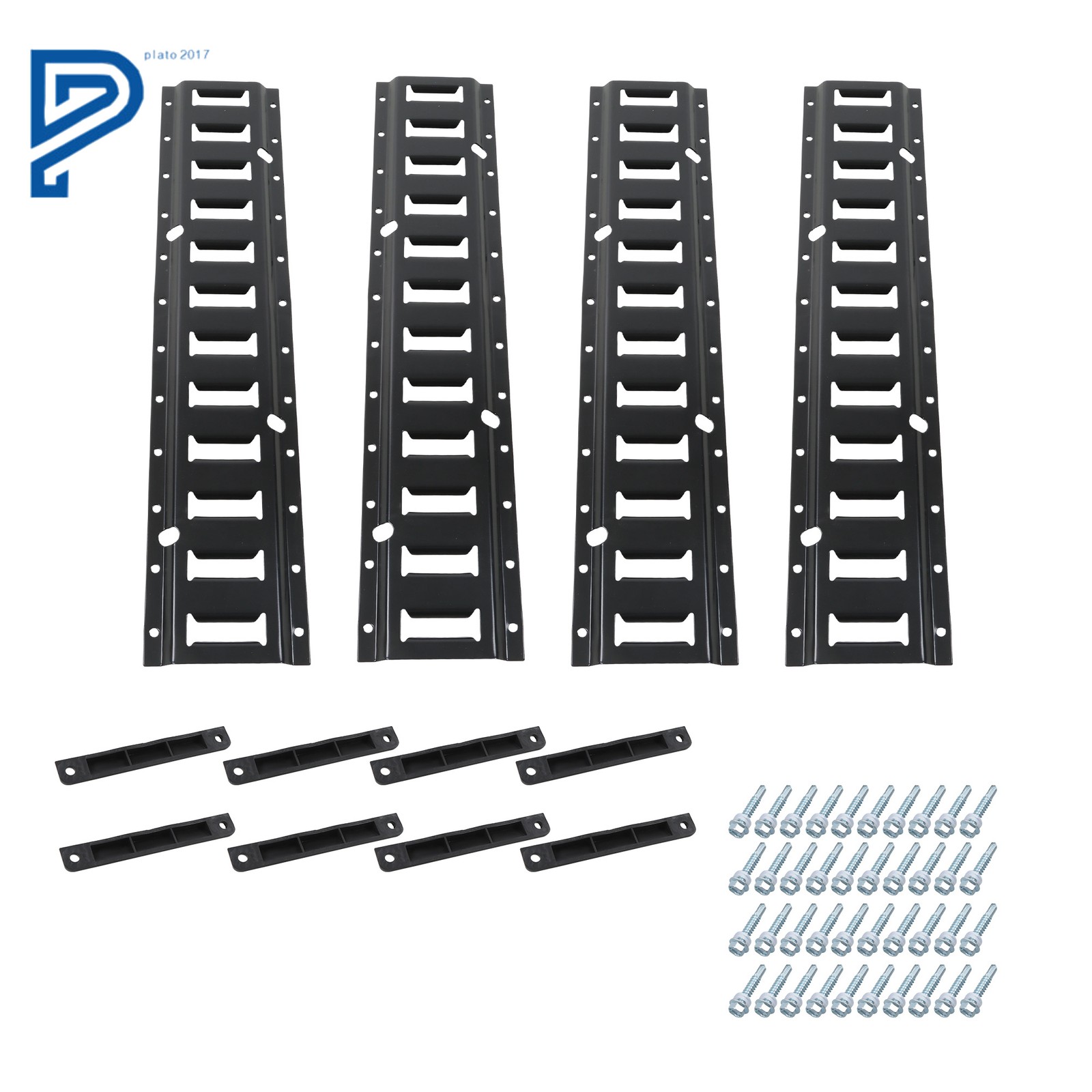 12 Pack E Track Tie Down Rails Power Coated E-Tracks 2' For Trailers