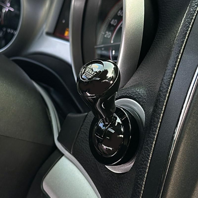 Car Joystick Push Start Button Cover, Metal Push to Start Accessories, Car