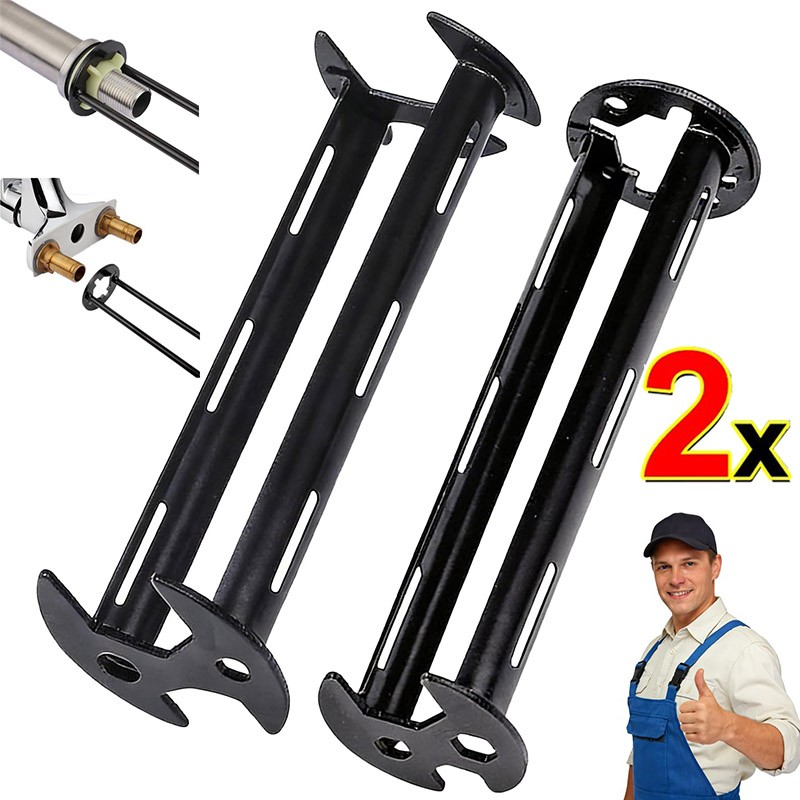 Multifunctional Sink Wrench Set, 2-Pack Basin and Faucet Wrench Tool with Fou.