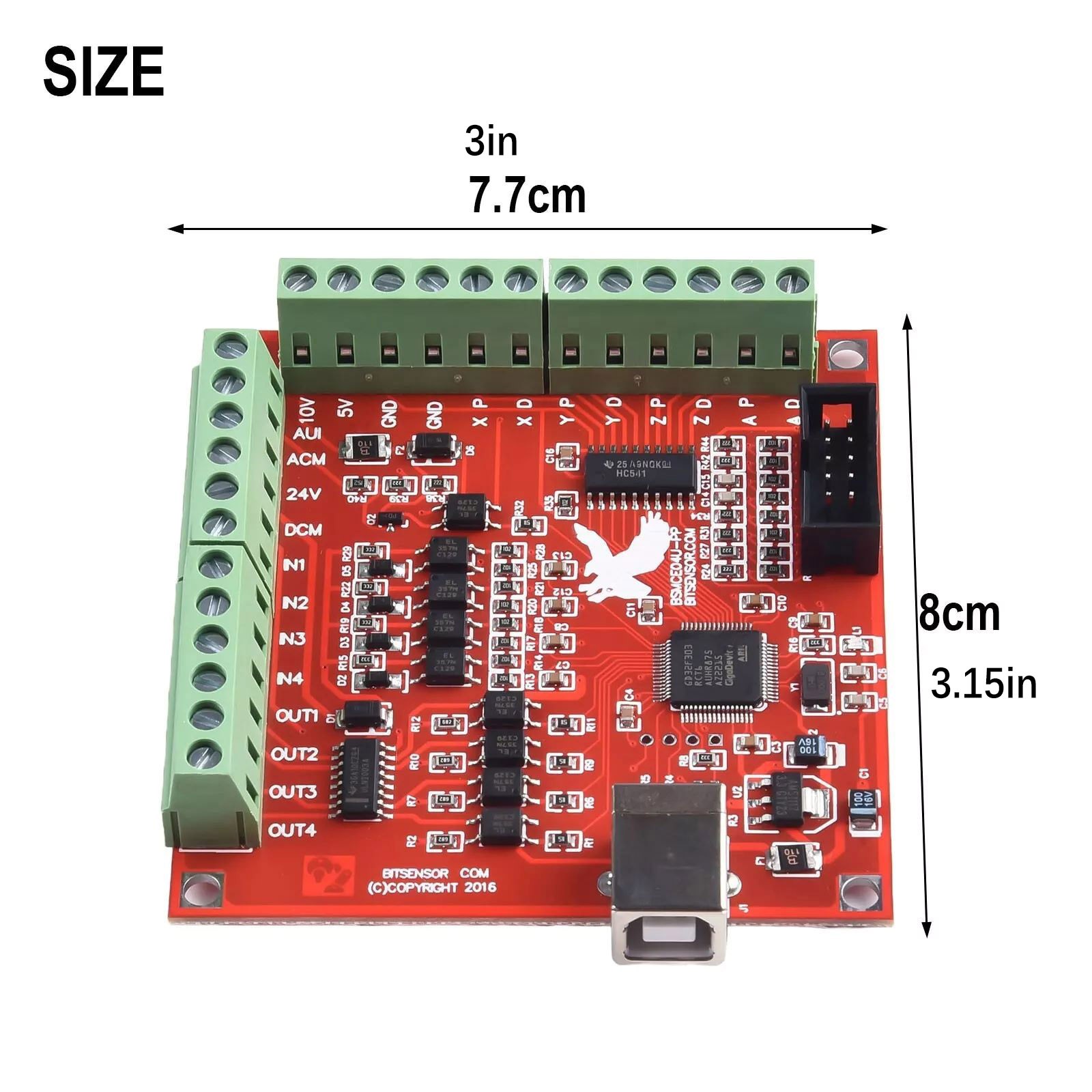 Plug&play CNC USB Breakout Board 4 Axis Interface Driver Controller For MACH 3