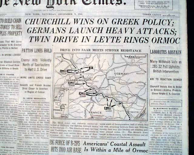 GENERAL GEORGE S. PATTON World War II Pre Battle of the Bulge 1942 Old Newspaper