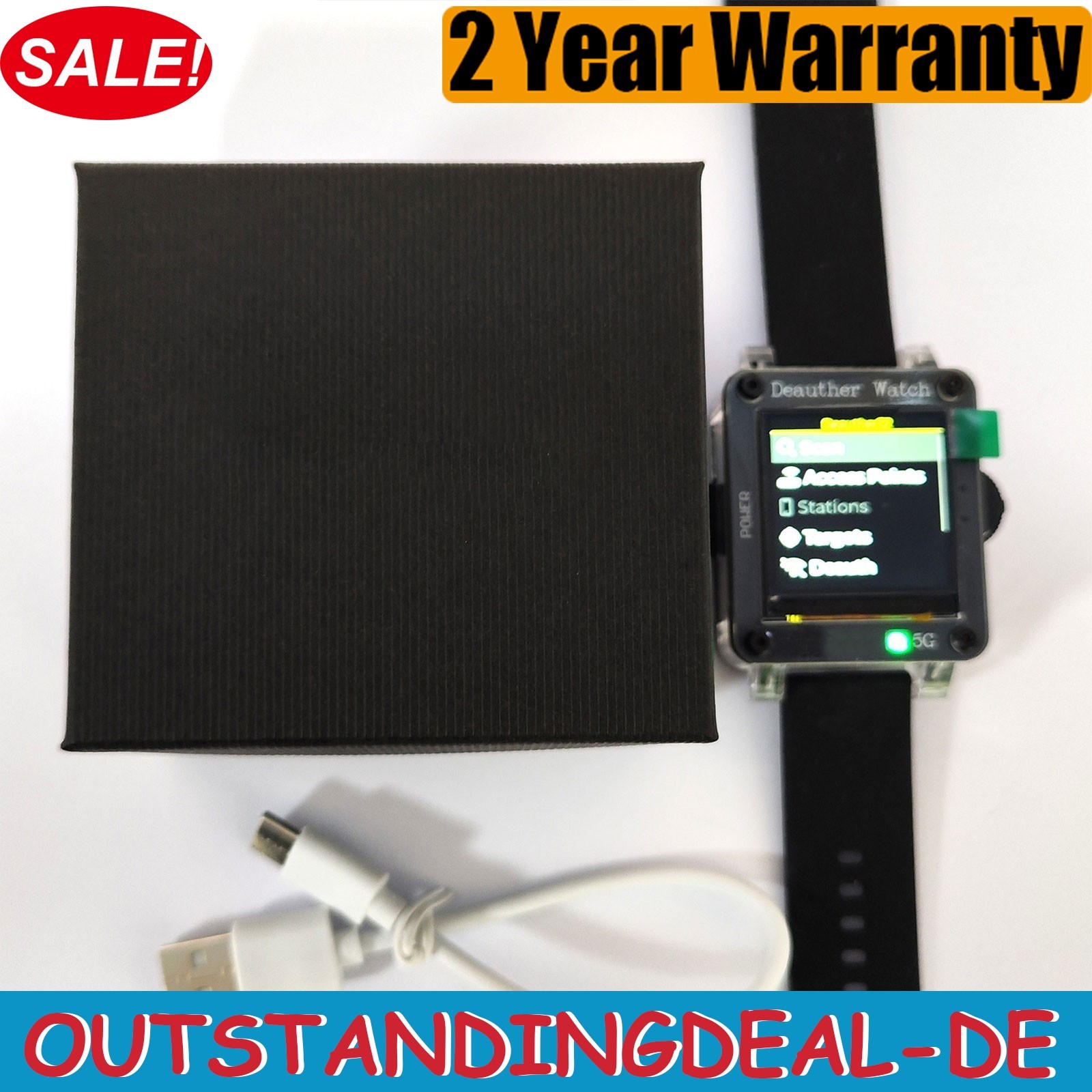 Deauther32 Watch ESP32-C5 WiFi 2.4GHz&5GHz Network Security Testing Tool ot34