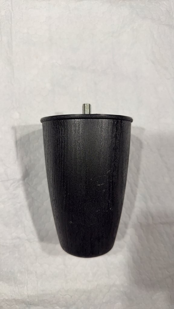 Black Plastic Furniture Leg with Metal Screw