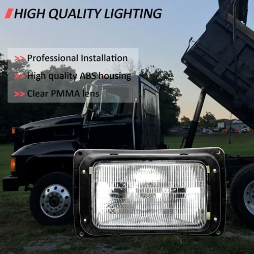 Halogen Headlights Assembly Fits for 1990-2006 Mack CH Left Driver Side