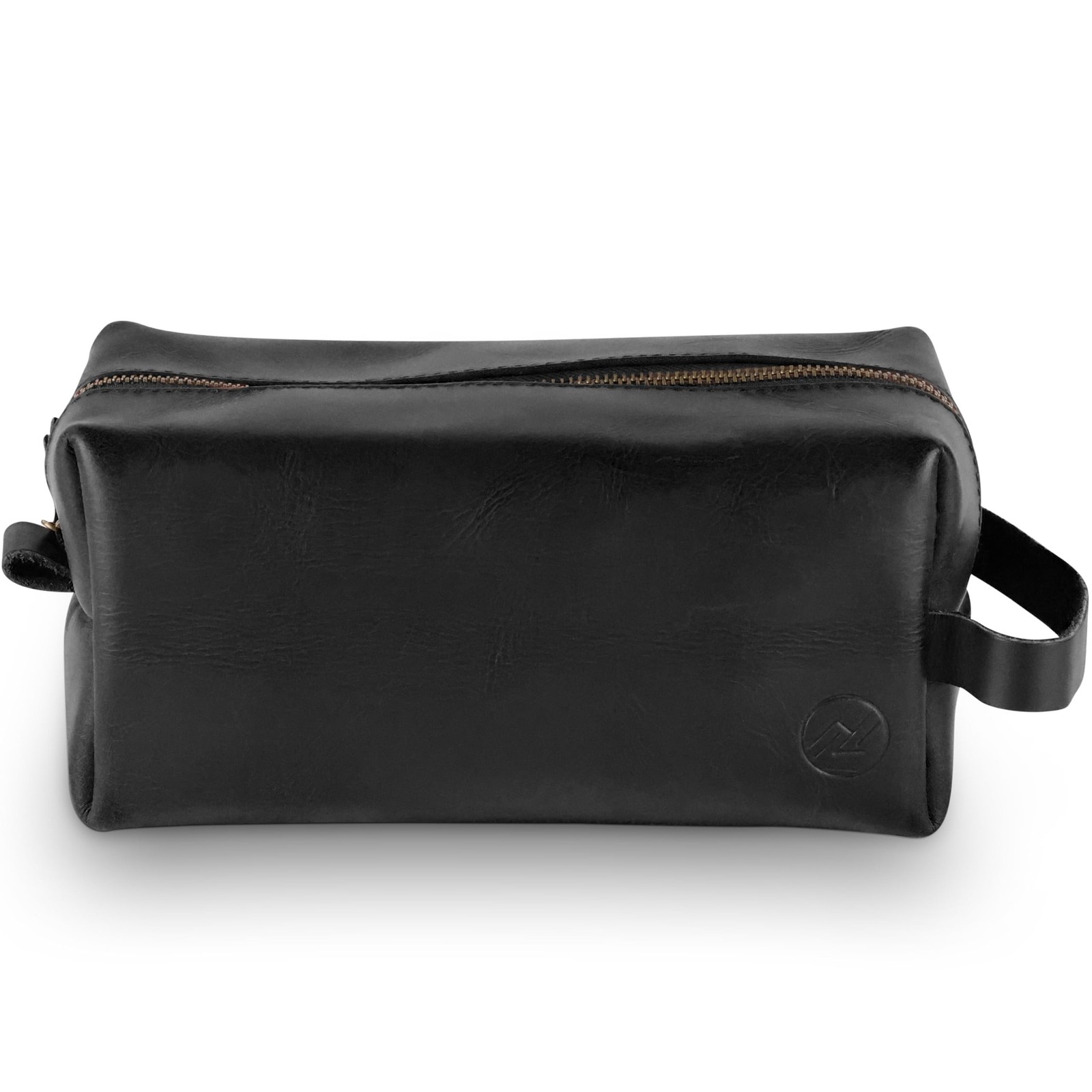 Premium Leather Toiletry Bag For Men - Travel Bag, Shaving Kit Bag & Toiletry...