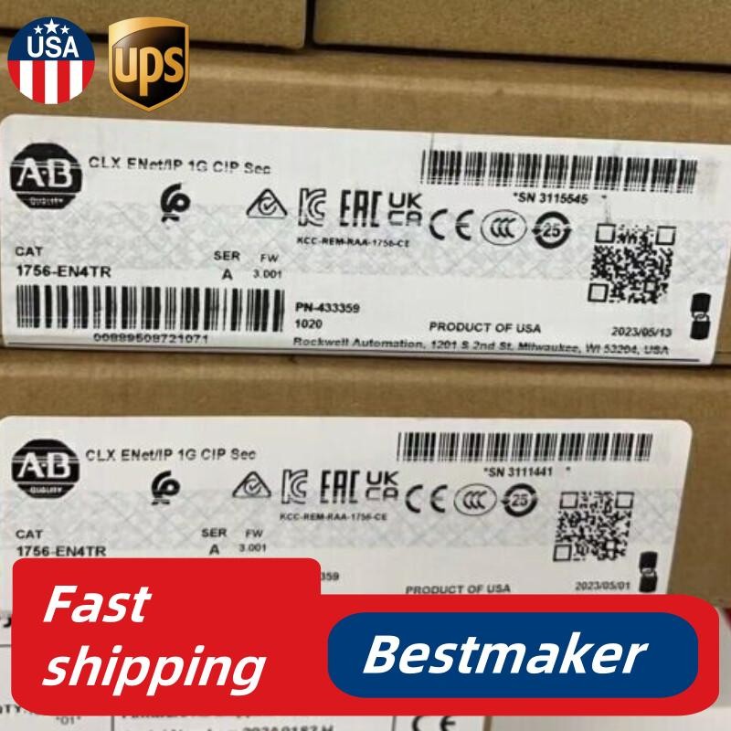 New AB 1756-EN4TR ControlLogix Dual Port EtherNet I756EN4TR US Free Tax