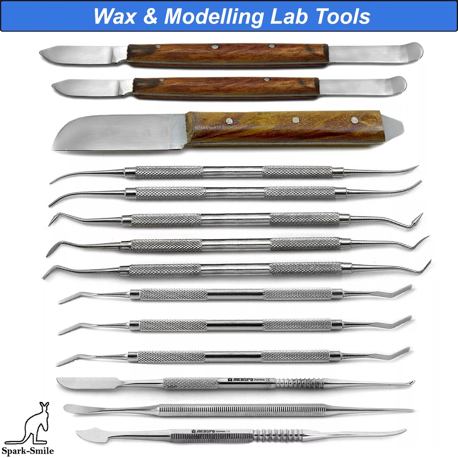 Dental  Zahle Beale Lecron Wax & Modelling Carvers Fahen Knife Laboratory Tools