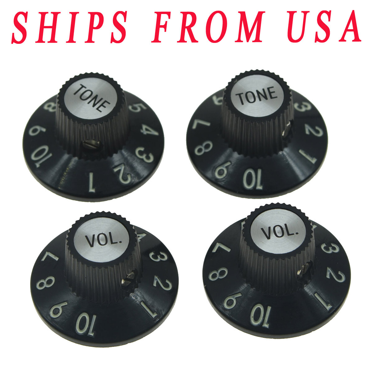 Guitar Witch Hat Knobs 2 Volume 2 Tone for Fender 72 Tele Custom or Others
