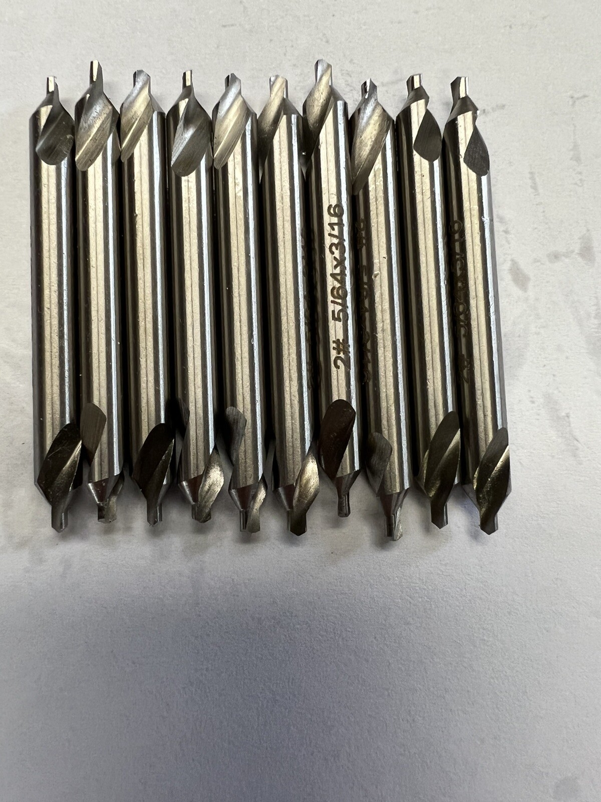 20pcs M2 HSS #2 center drills 5/64x3/16x1-7/8" #530-200