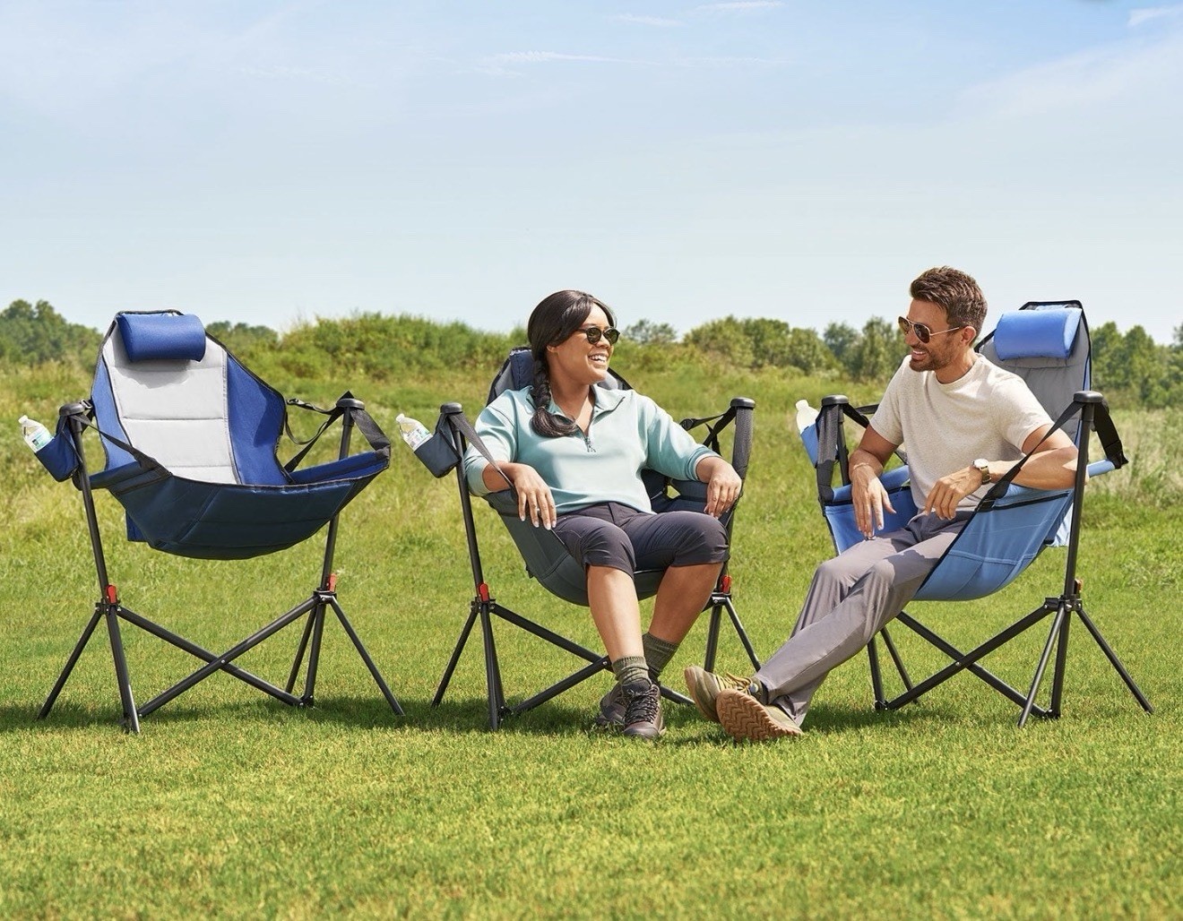 Member's Mark Swing Lounger Camp Chair Blue