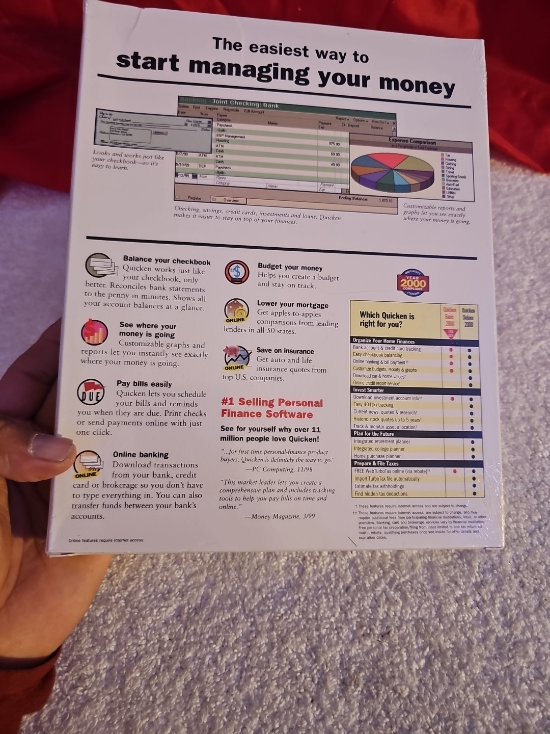 Intuit Quicken 2000 for Windows – Complete Boxed Financial Software NEW Sealed"