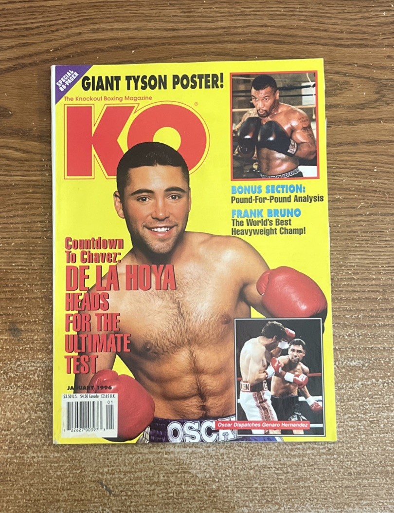 KO January 1996 Magazine Oscar De La Hoya – Office Equipment- With Center Fold