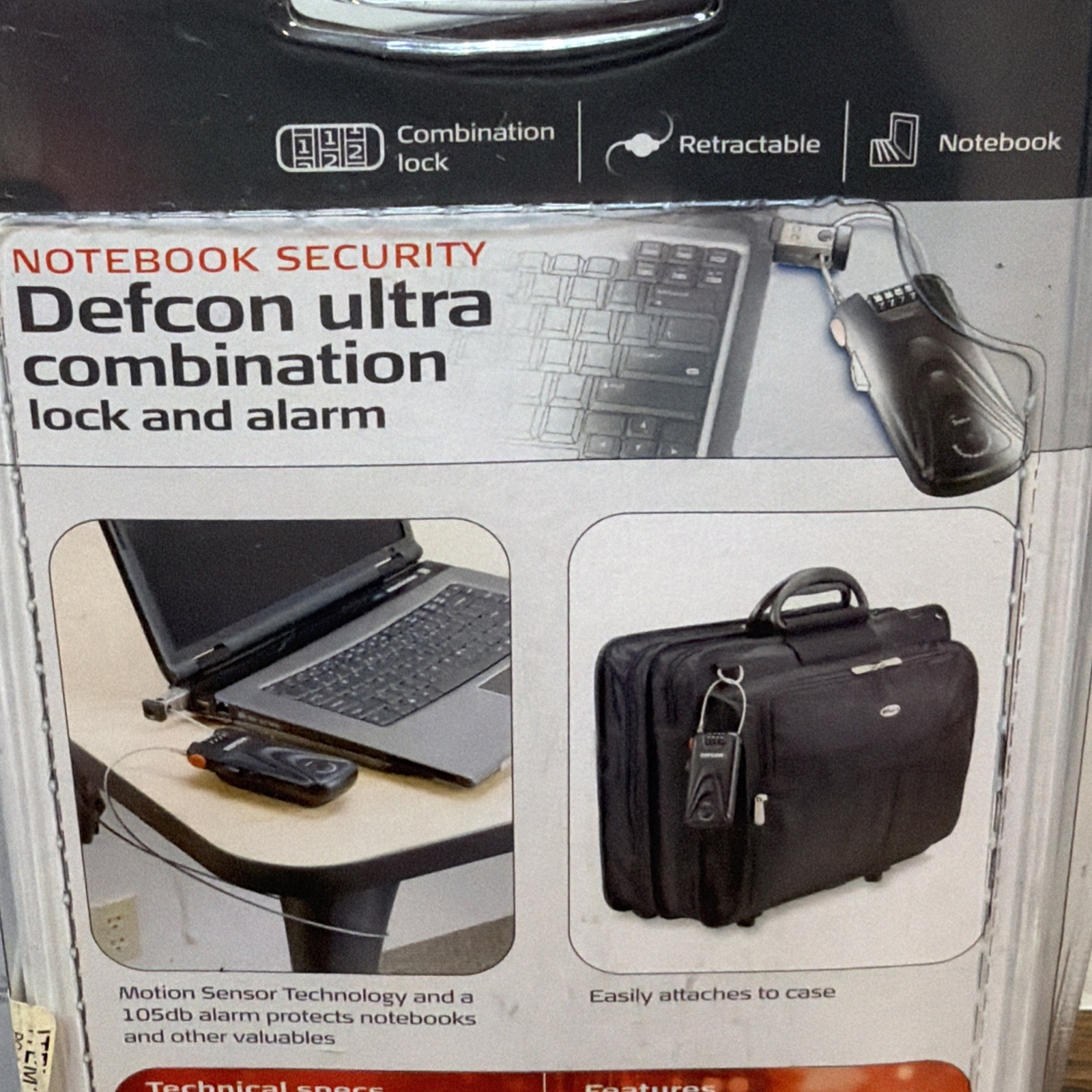 Targus DEFCON 1 Ultra Computer Security Alarm System Laptop & Notebook